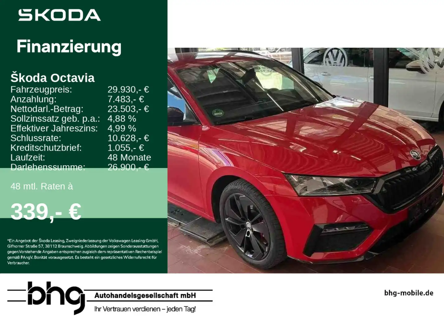 Skoda Octavia Combi 1.4 TSI iV DSG RS Rot - 1