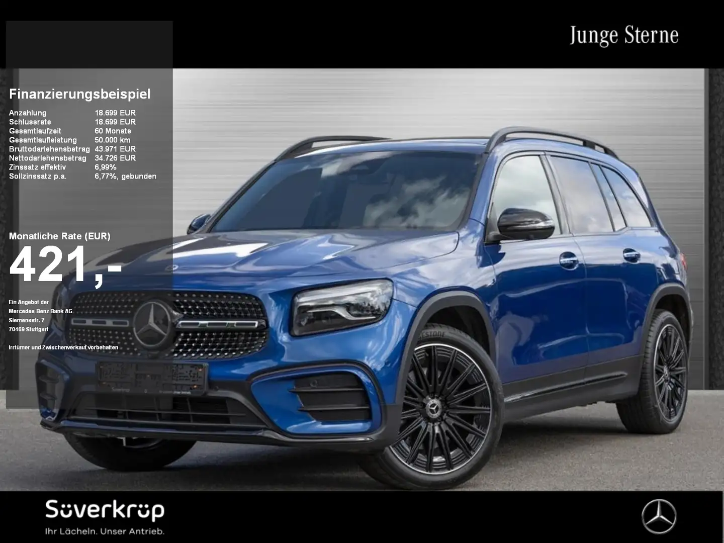 Mercedes-Benz GLB 250 4M , AMG PREMIUM NIGHT SPUR PANO AHK Blau - 1