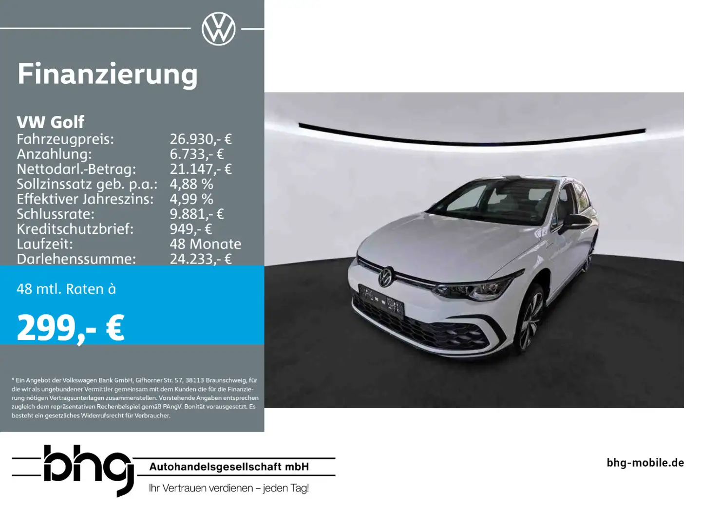 Volkswagen Golf GTE 1.4 eHybrid OPF DSG GTE Weiß - 1