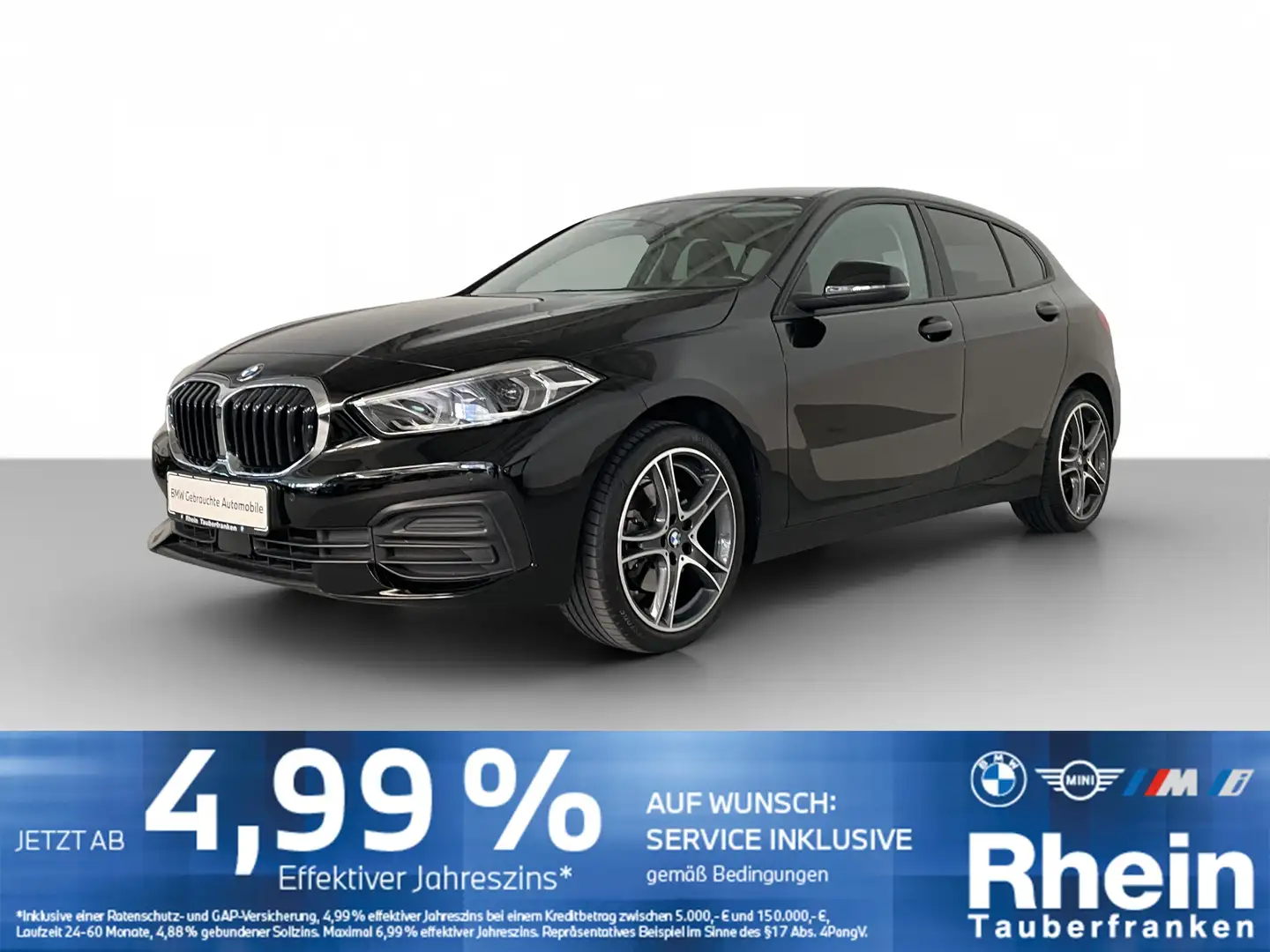 BMW 118 i Advantage LED*NaviProf*PDC v+h*Tempo*SHZ* Schwarz - 1