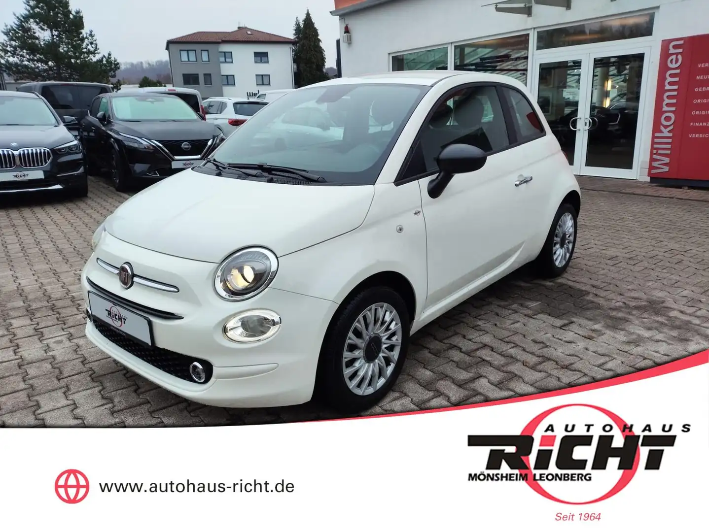 Fiat 500 1.0 Dolcevita Navi Pano PDC Tempomat Blanc - 1