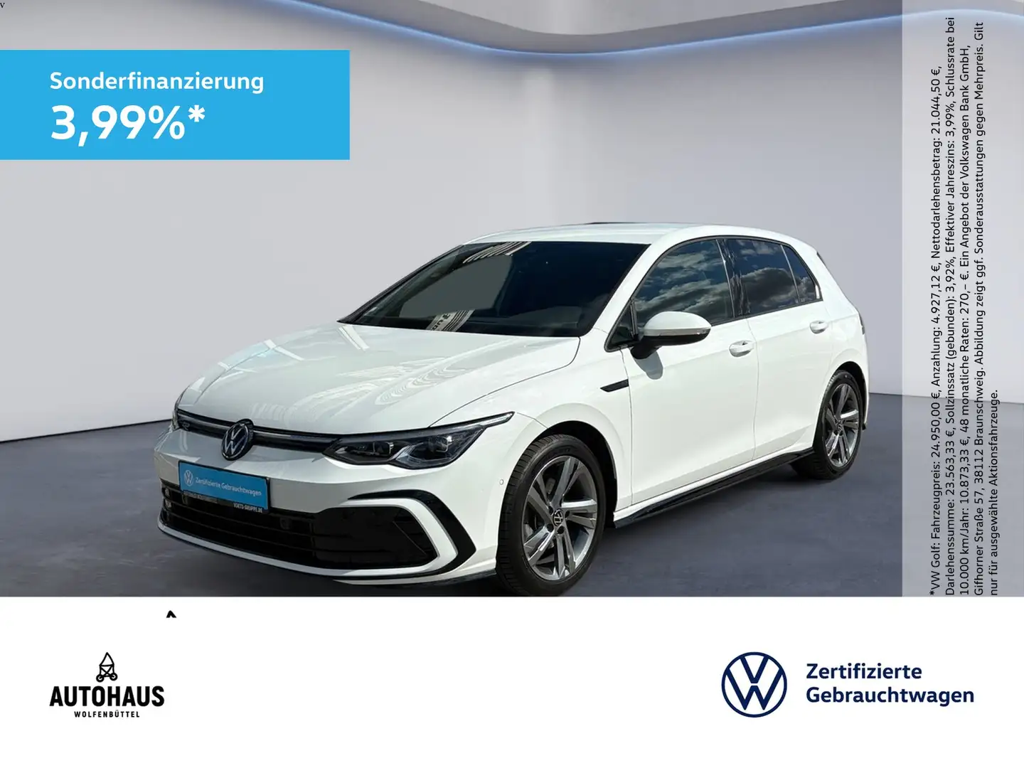 Volkswagen Golf VIII R-Line 1.5 eTSI DSG LED STANDH TRAVEL Weiß - 1