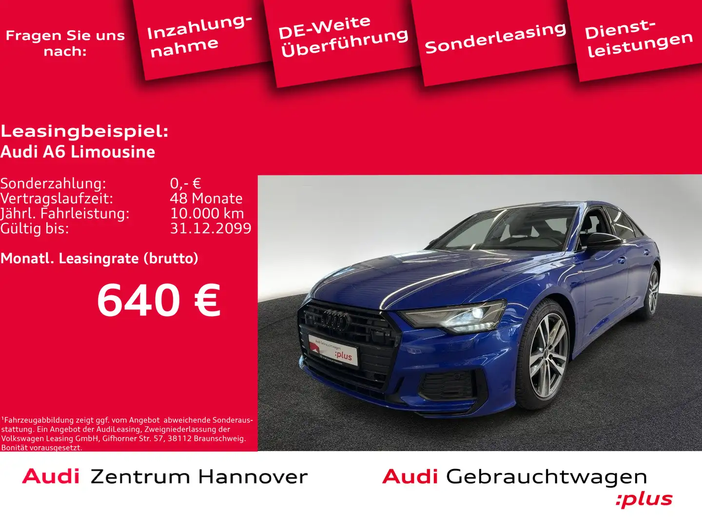 Audi A6 35 TDI S line ACC virtual Navi DAB Синий - 1