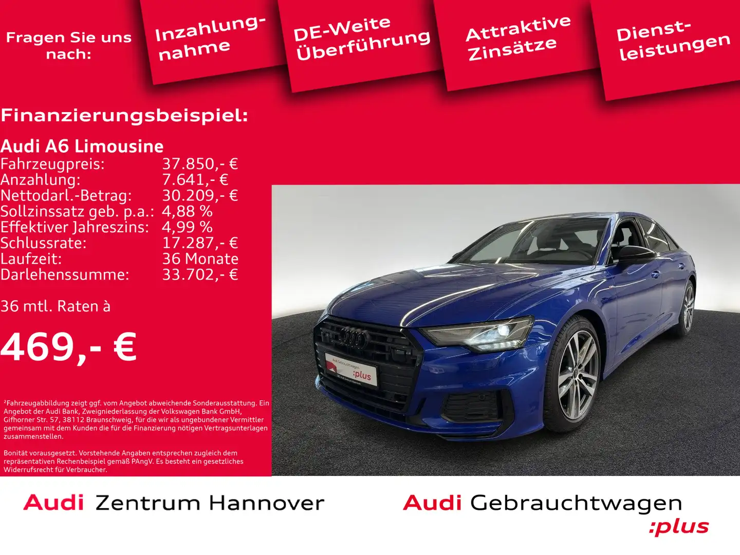 Audi A6 35 TDI S line ACC virtual Navi DAB Albastru - 2
