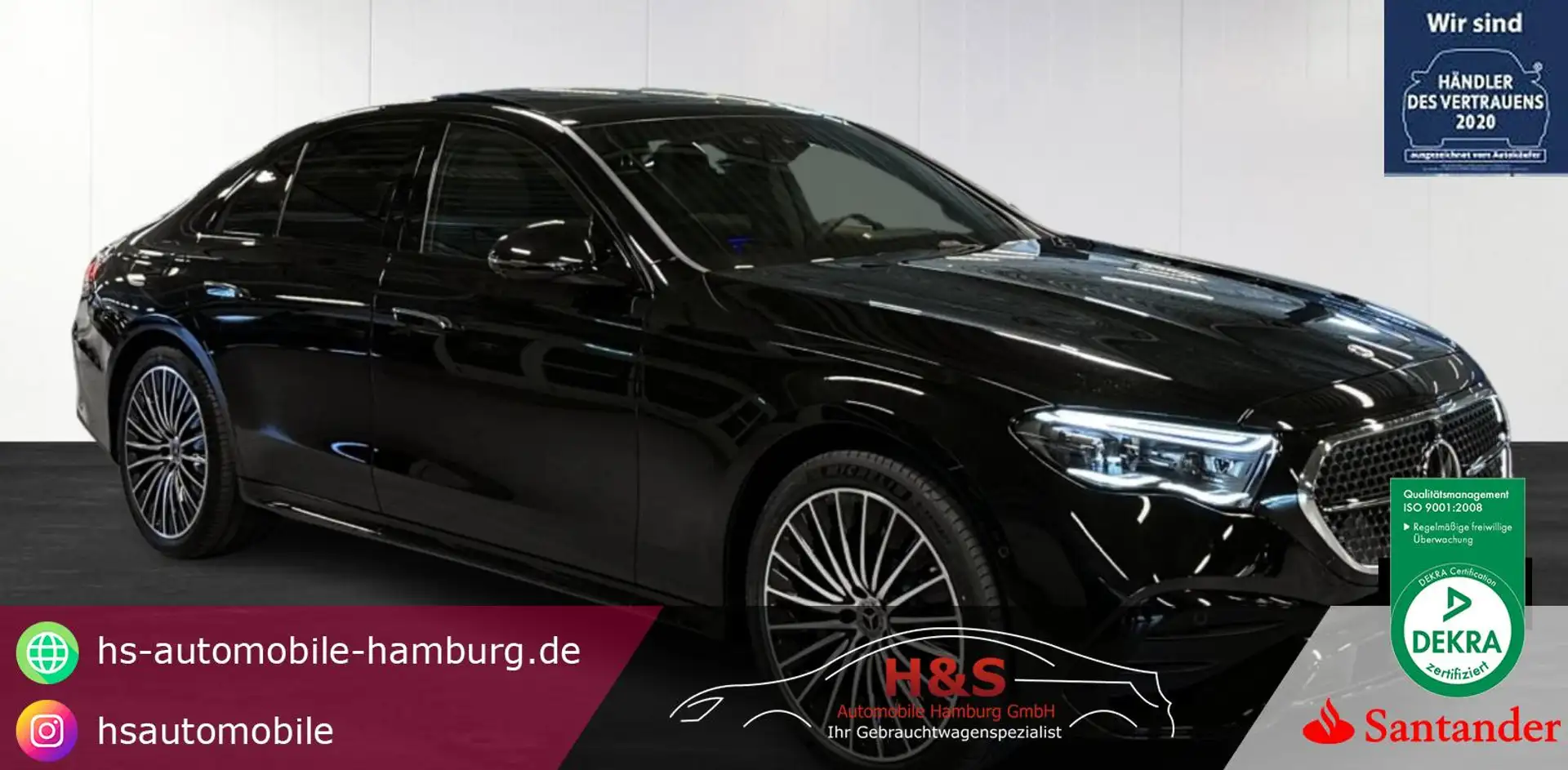 Mercedes-Benz E 300 de 4Matic AMG Line Premium *360/AHK/PANO/BURM/MEMO Schwarz - 1