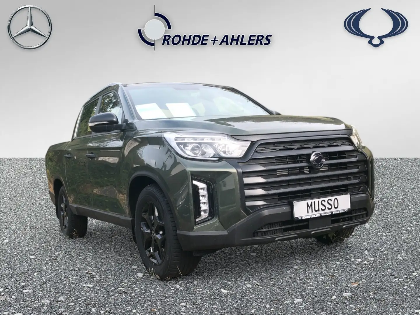 SsangYong Musso Musso Grand Blackline 2,2 4WD 18 ZOLL ALU+SD+SHD Verde - 1