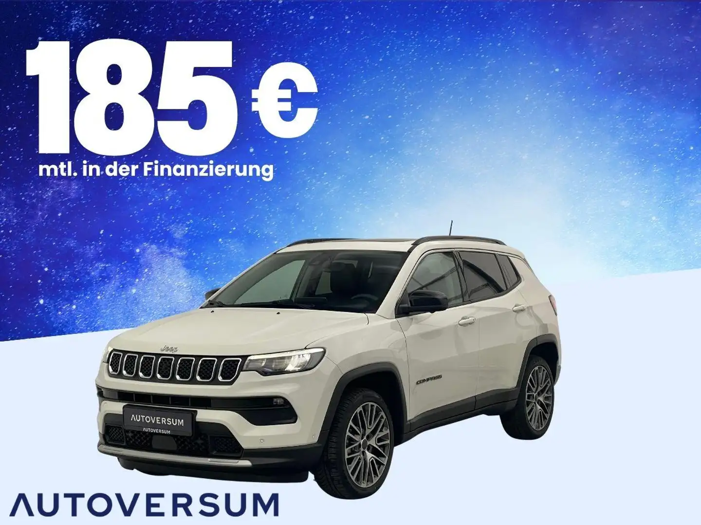 Jeep Compass M-Air Limited *ACC*LED*PANO*SHZ*CARPLAY* Blanc - 1