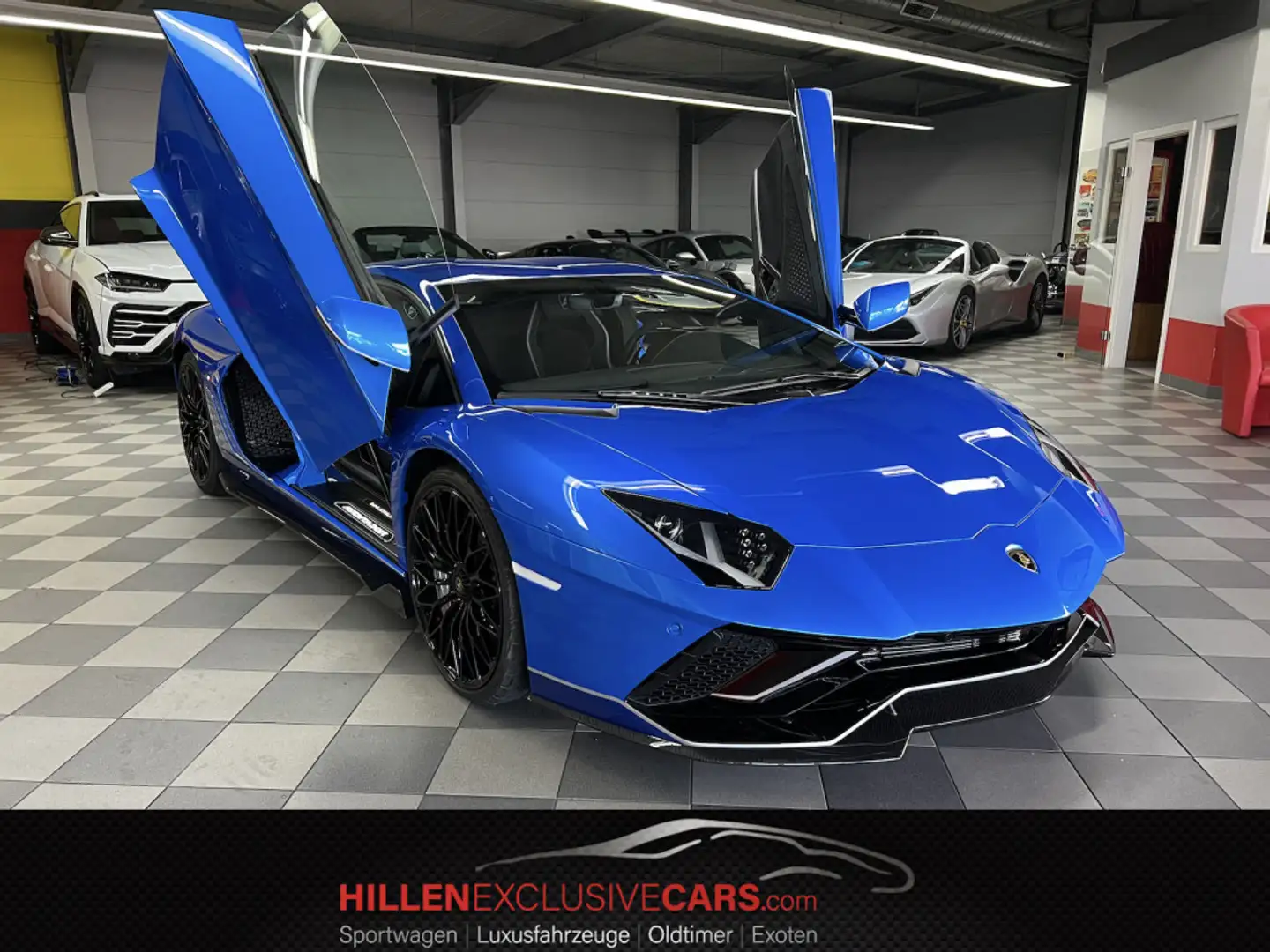 Lamborghini Aventador LP780-4 Ultimae 1of350 Dt.Auto*u-frei Modrá - 1