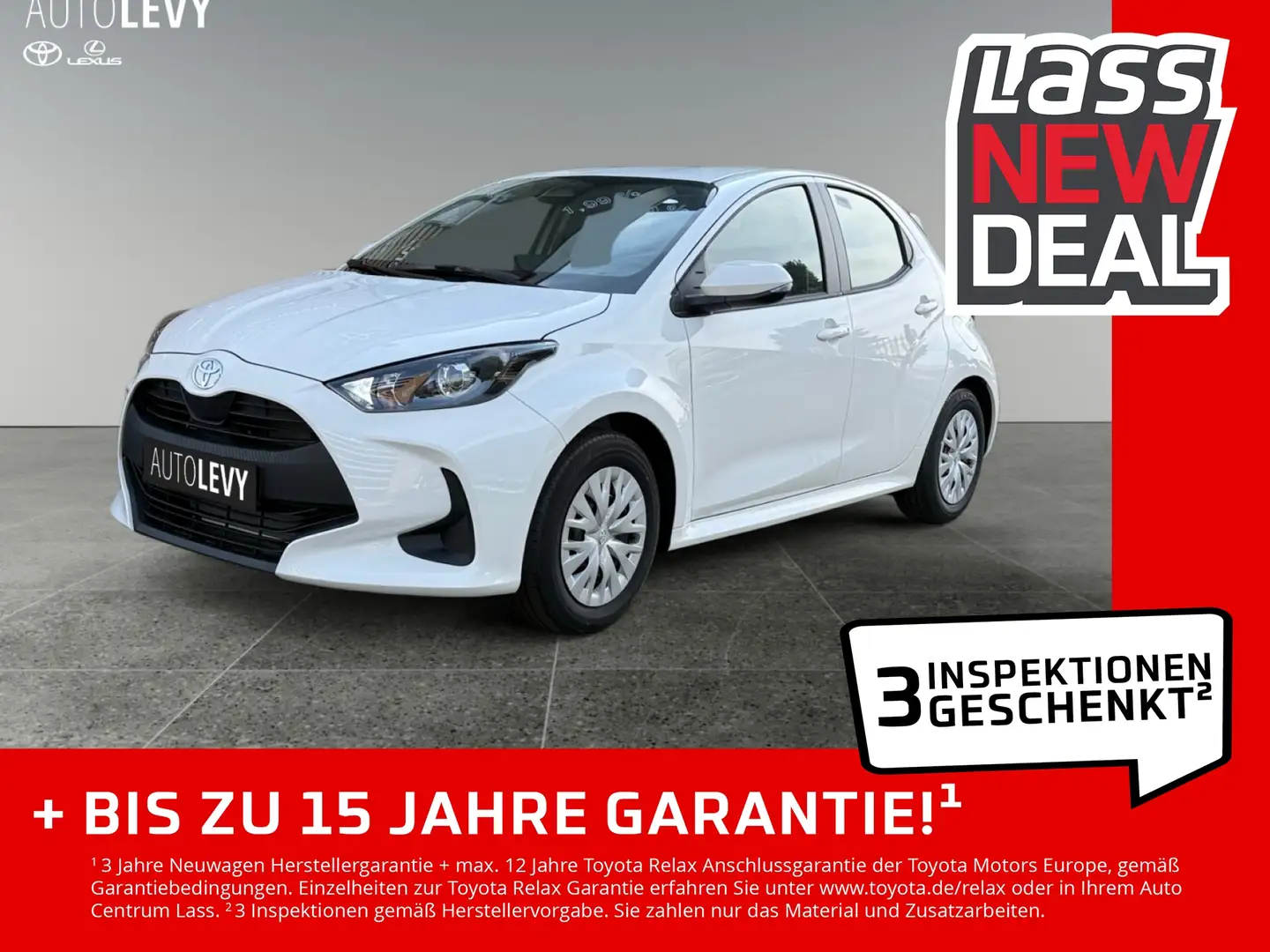 Toyota Yaris Hybrid +Klima+Sitzheiz.+Rückfahrk.+1,99 % Blanc - 1