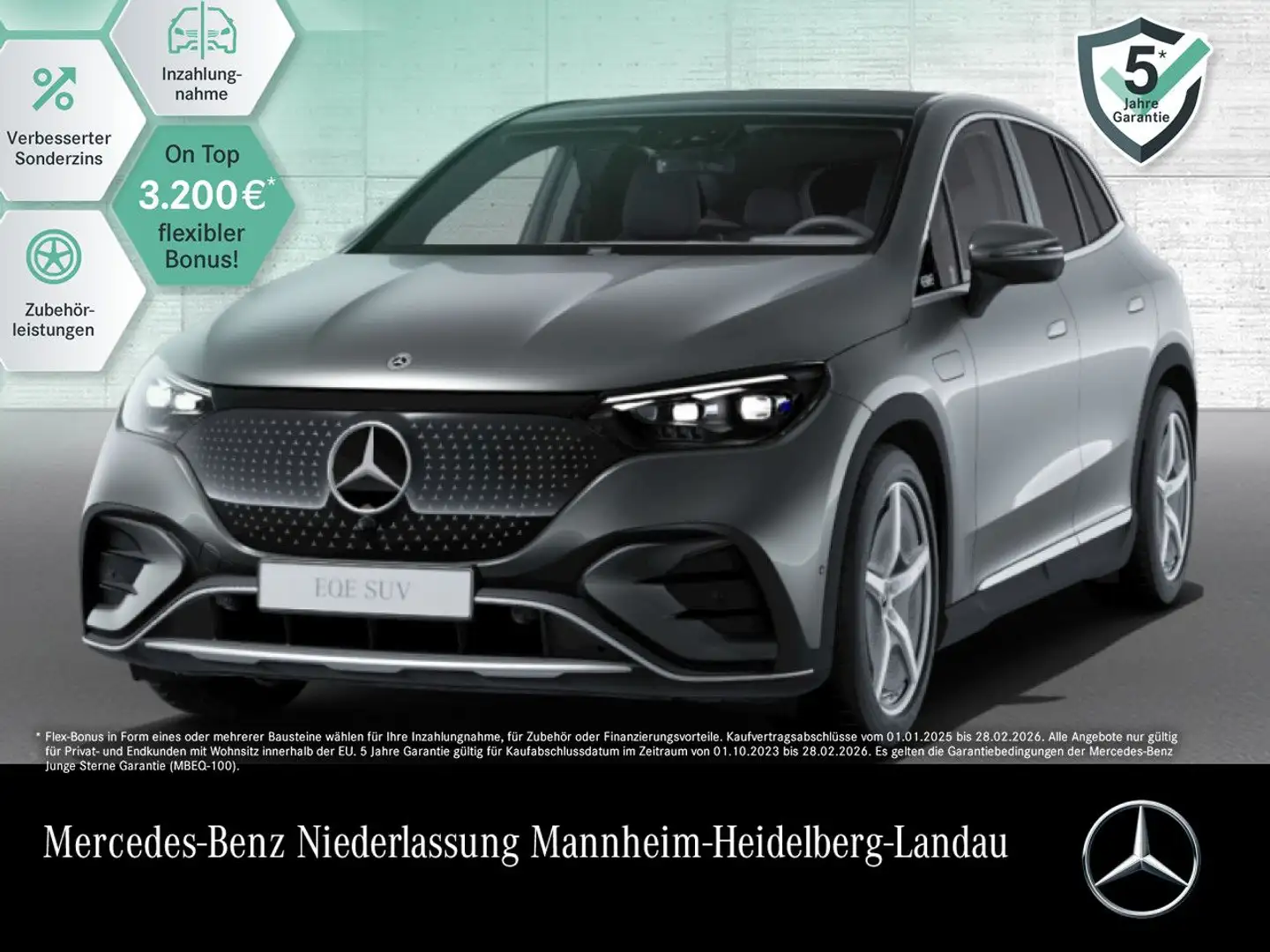Mercedes-Benz EQE SUV EQE 500 4M AMG+PANO+AHK+BURMESTER+SITZKLIMA Grau - 1