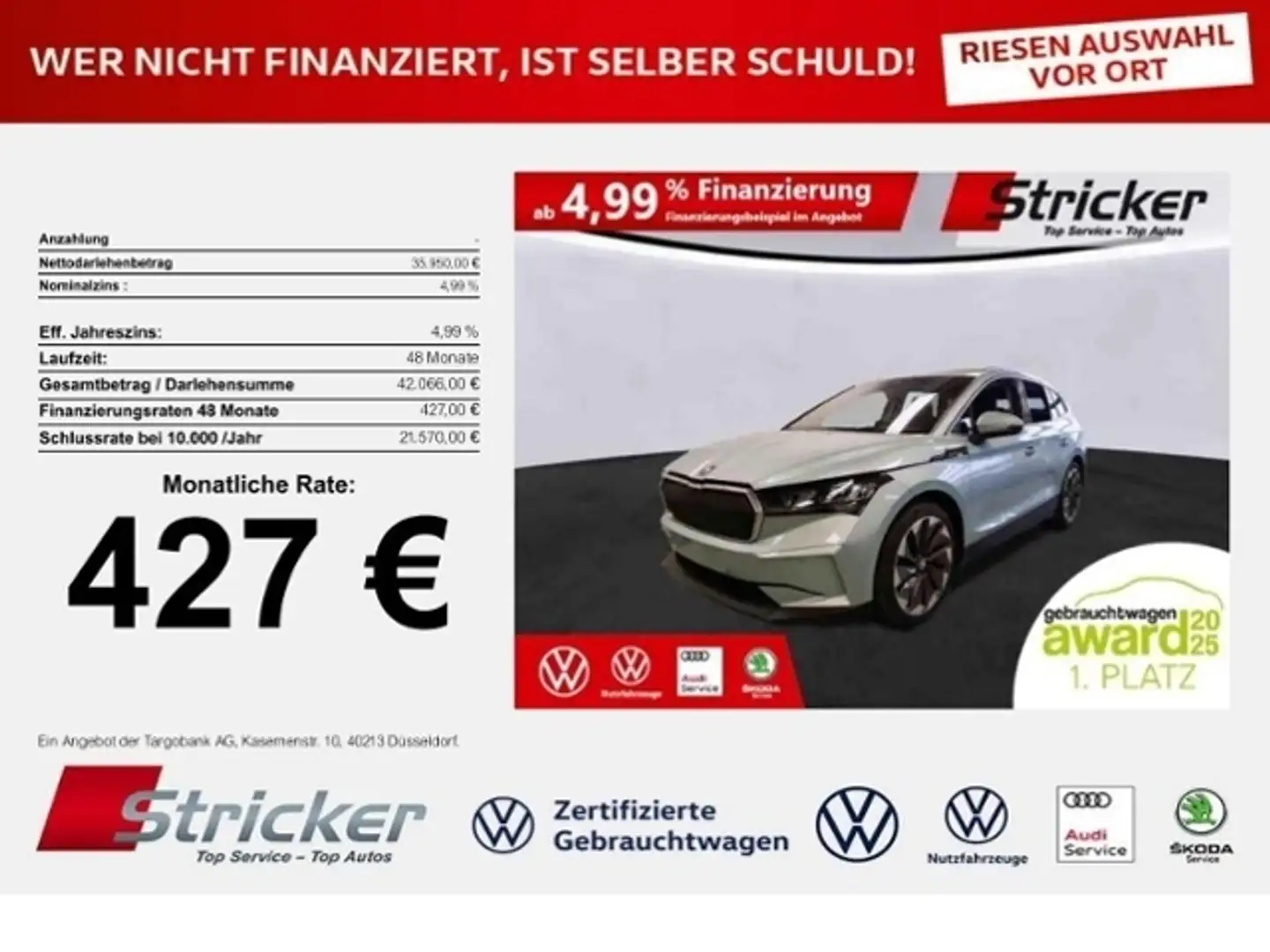 Skoda Enyaq iV 80x Suite 427,-ohne Anzahlung AHK Pano Pumpe H Plateado - 1
