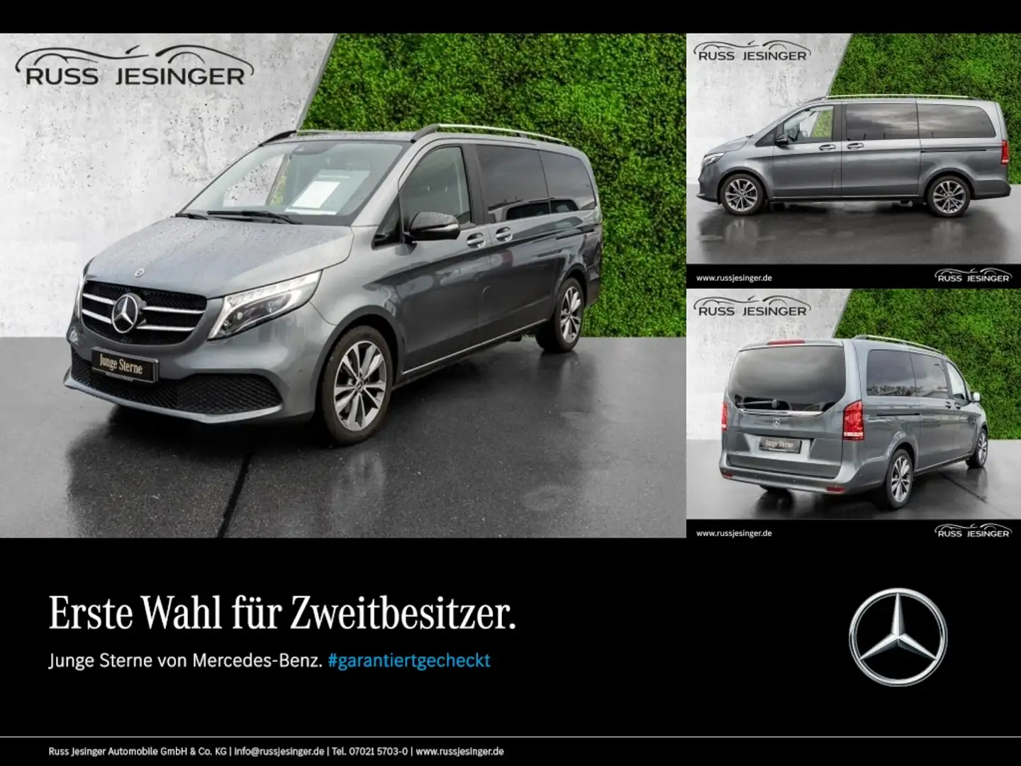 Mercedes-Benz V 220 d Lang 2xKlima Navi LED Kamera Night-Paket Grau - 1