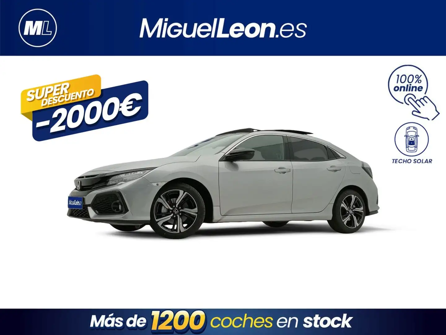 Honda Civic 1.0 VTEC Turbo Executive Gris - 1
