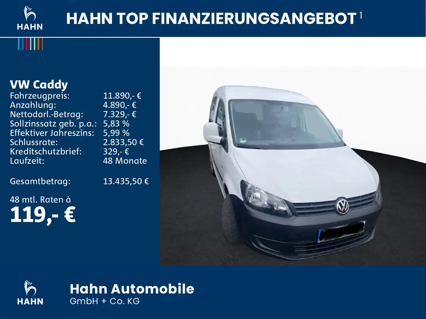 Volkswagen Caddy 1.2TSI Soccer Trendl Klima MFA AHK Radio Blanc - 2