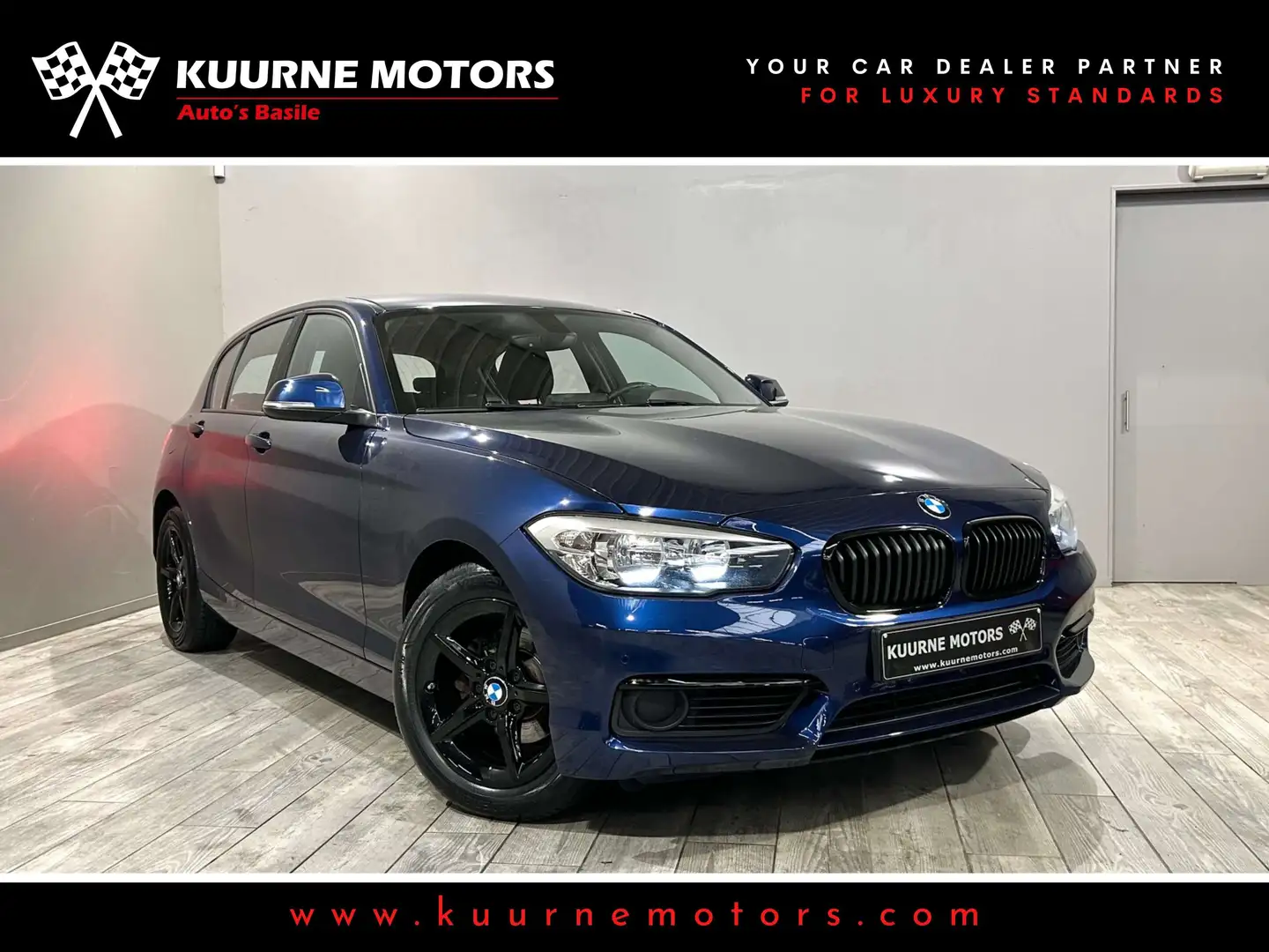 BMW 116 i Hatch Alu/Gps/AutAirco/Pdc/Bt *1j garantie* Bleu - 1