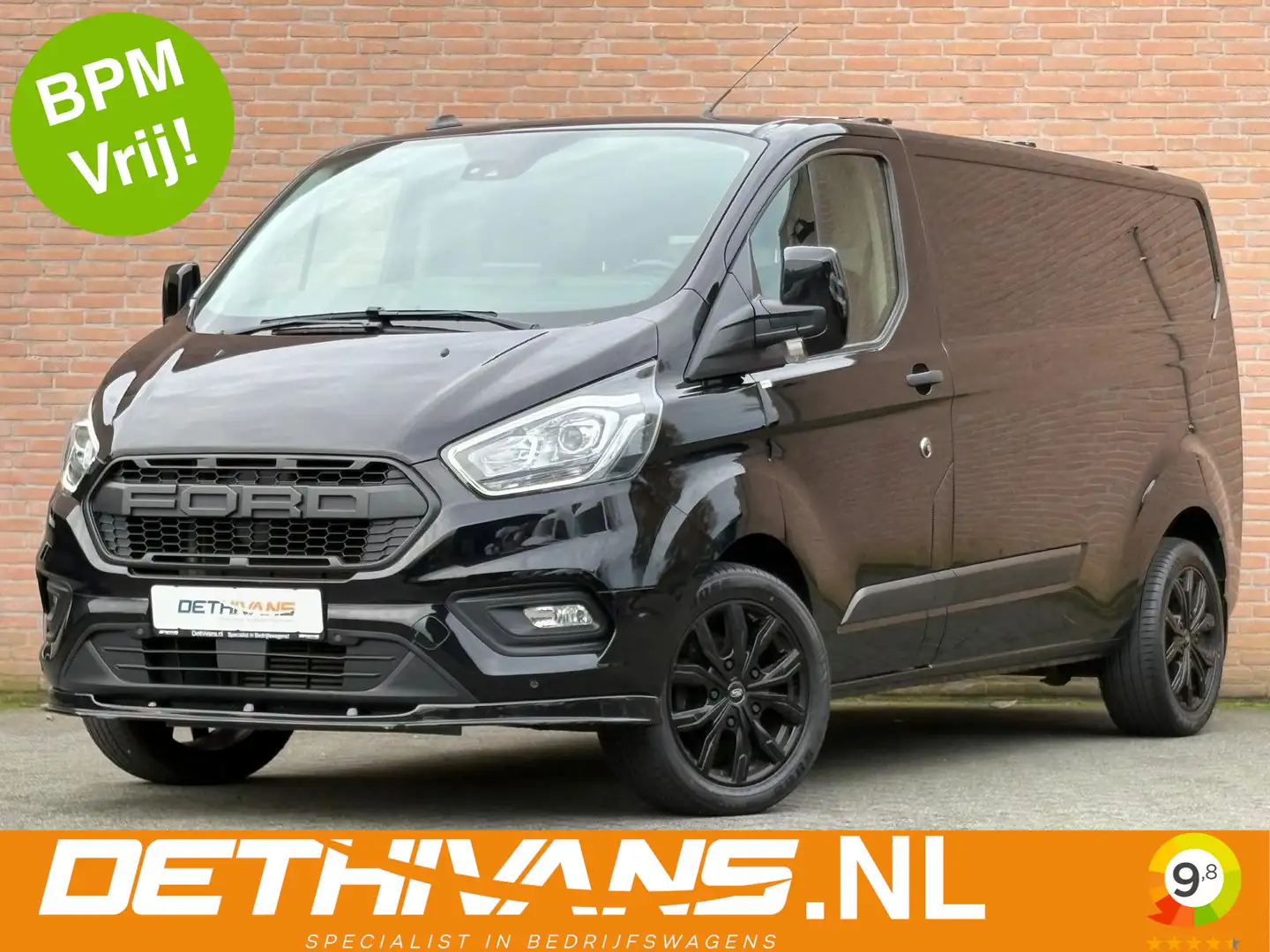 Ford Transit Custom 2.0TDCI 170PK Lang / Limited / Euro6 Schwarz - 1