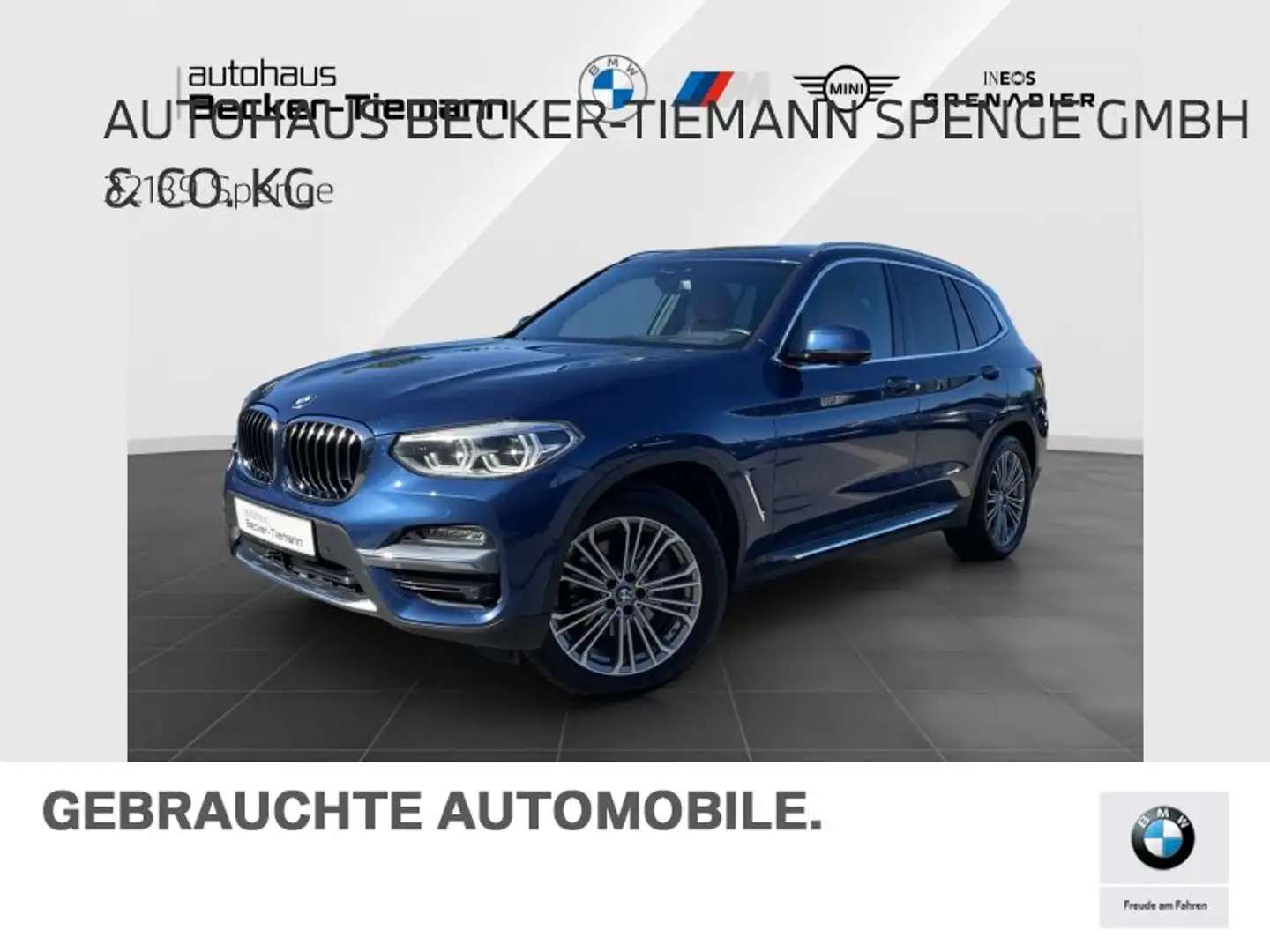 BMW X3 xDrive30d *AUT.*AD.LED.*ACC*AHK*HUD*KEYLESS*CARPLA Blauw - 1