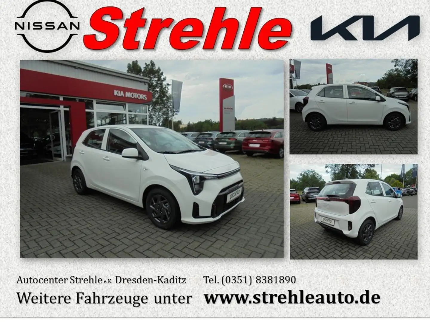Kia Picanto Vision 1.0 DPI 5AMT 4S Navi Winterpaket Tempomat Blanc - 1