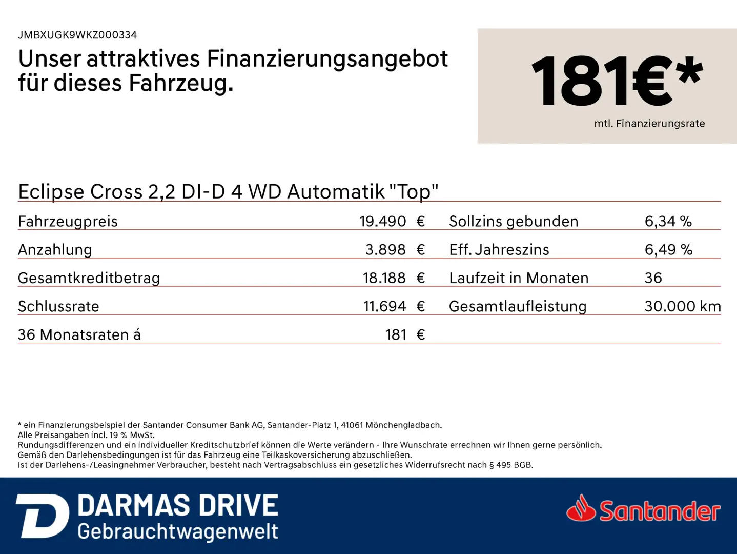 Mitsubishi Eclipse Cross Eclipse Cross 2,2 DI-D 4 WD Automatik "Top" Чорний - 2