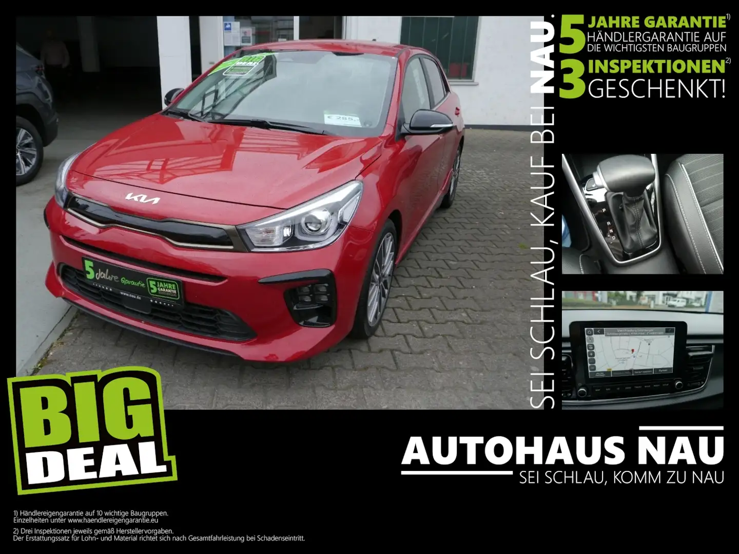 Kia Rio 1.0 T-GDI GT Line GT-Line Inkl. Big Deal Rosso - 1