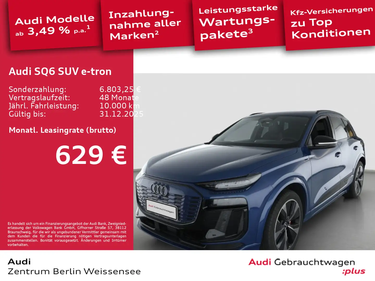 Audi SQ6 e-tron SQ6 e-tron edition blue*QUA*MATRIX*AHK*B&O** Blau - 1