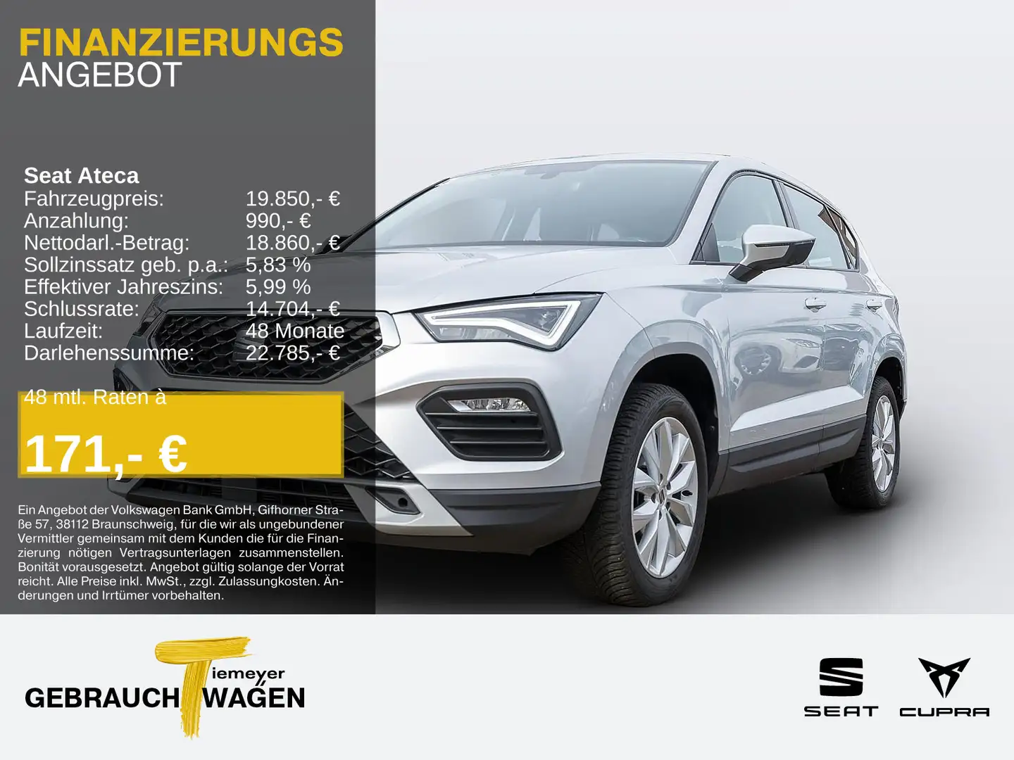 SEAT Ateca 1.5 TSI STYLE VIRTUAL LED SITHZ ALLWETTER Zilver - 1