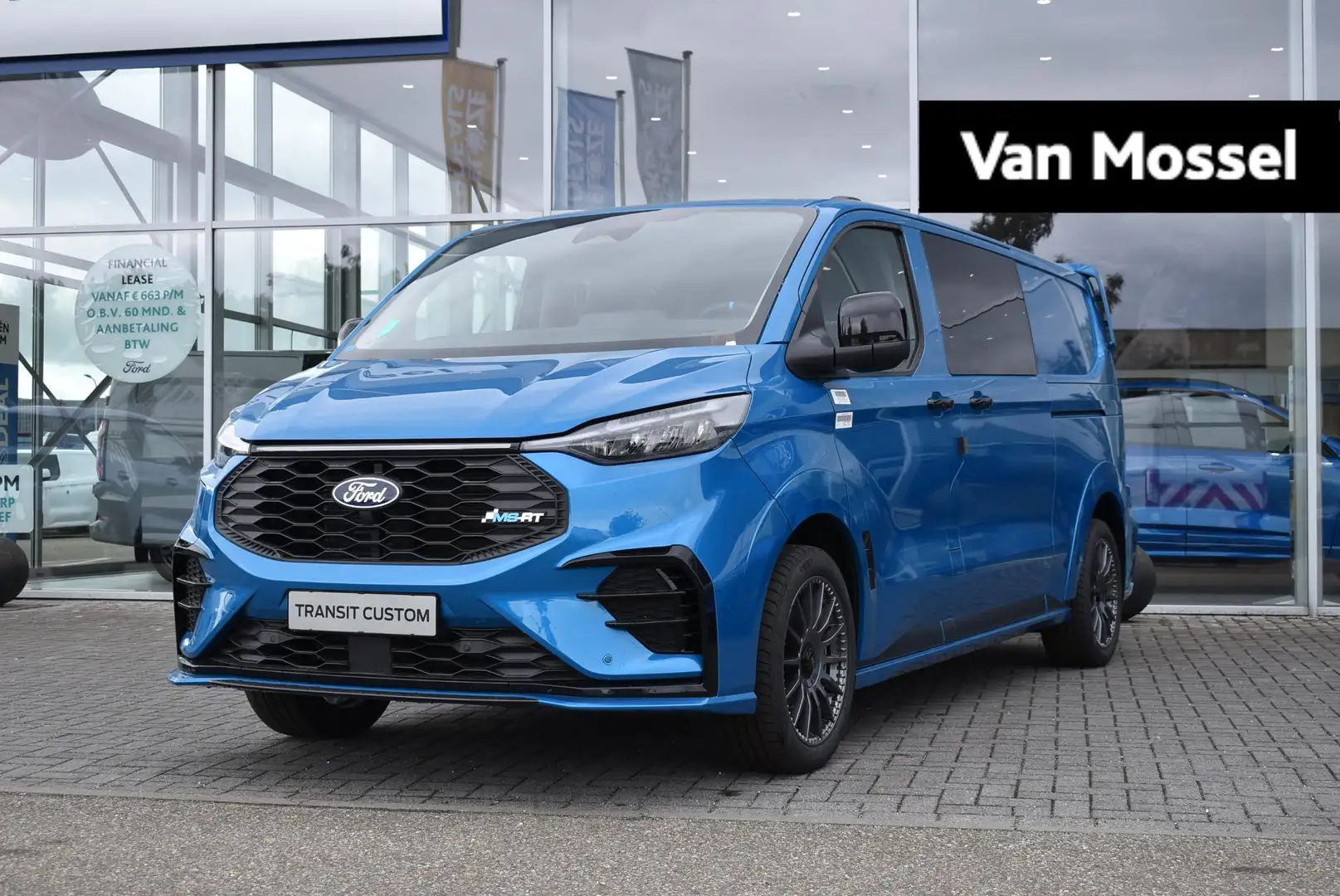 Ford E-Transit Cust. 320 L2H1 MS-RT 65 kWh DC | Uit Voorraad Leve Modrá - 1