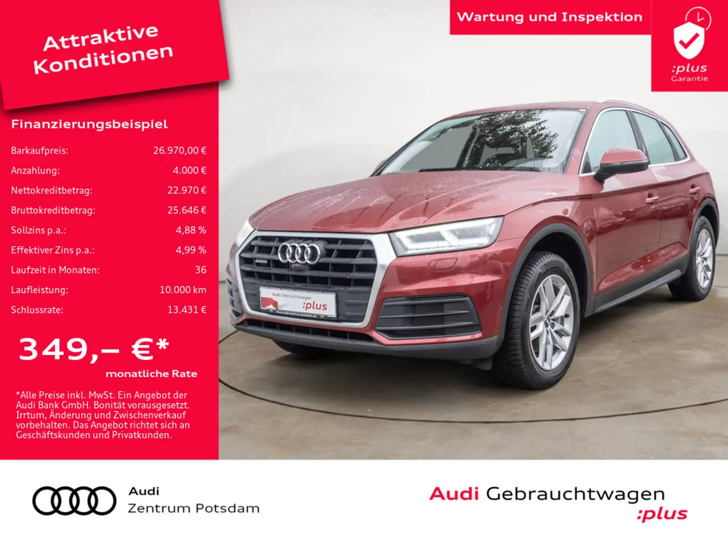 Audi Q5 40TDI quattro MATRIX NAVI STANDHZ VIRTUAL Rouge - 1