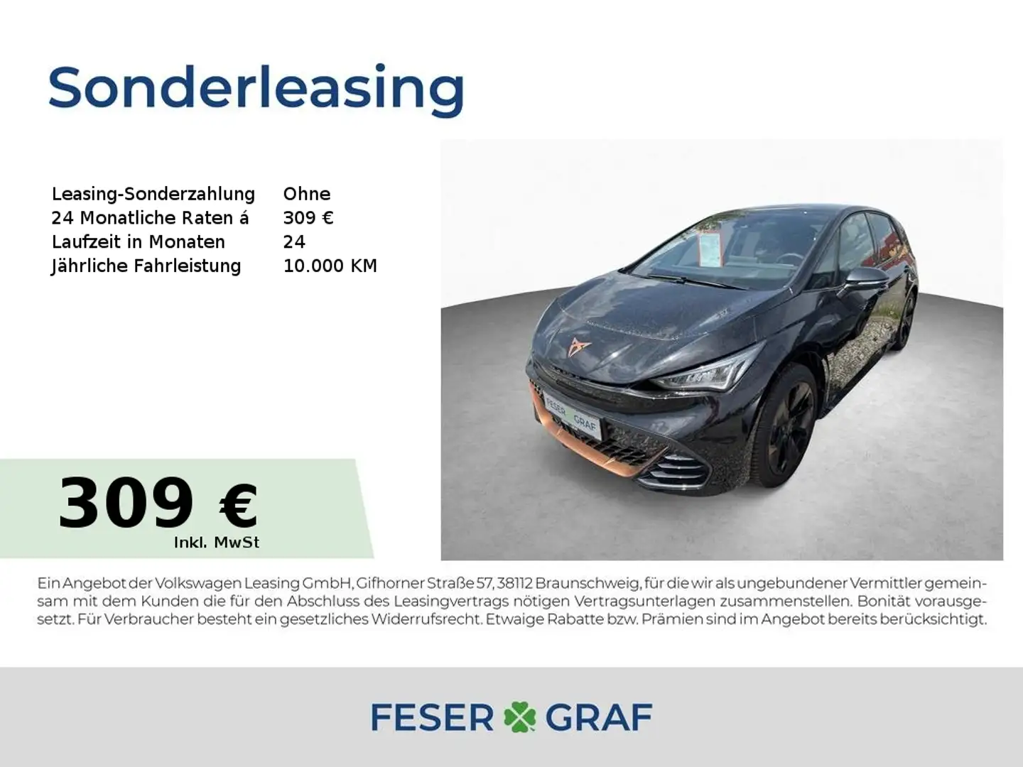 CUPRA Born 60 kWh Edition Dynamic GJR|Pilot L Negro - 1