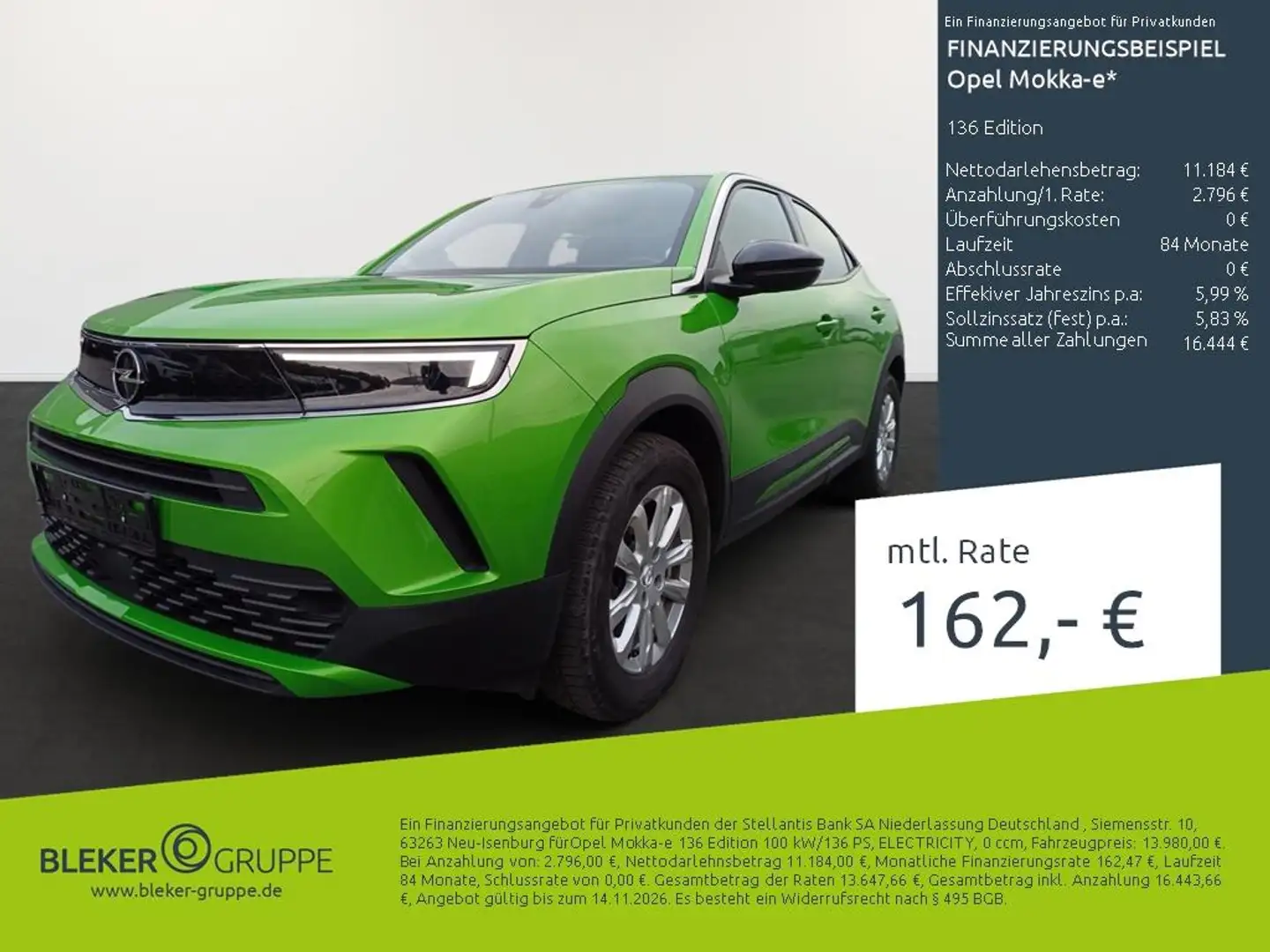 Opel Mokka-E 136 Edition Vert - 1