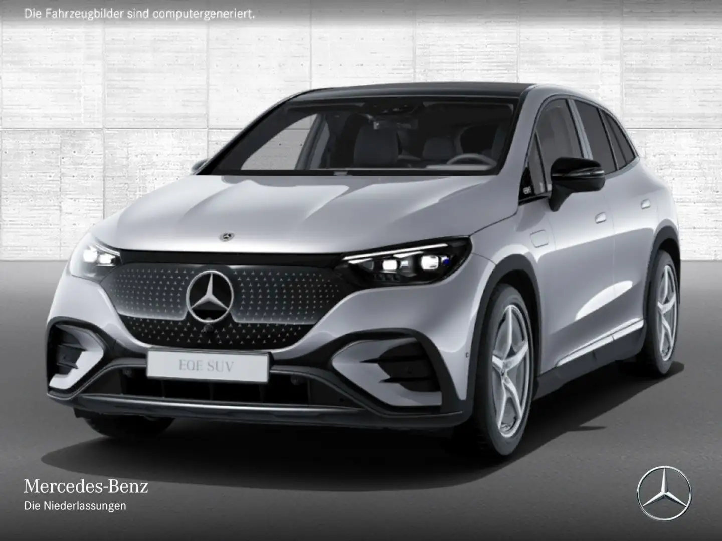 Mercedes-Benz EQE SUV EQE 350 AMG+NIGHT+PANO+360+AHK+BURMESTER+KEYLESS Silber - 2