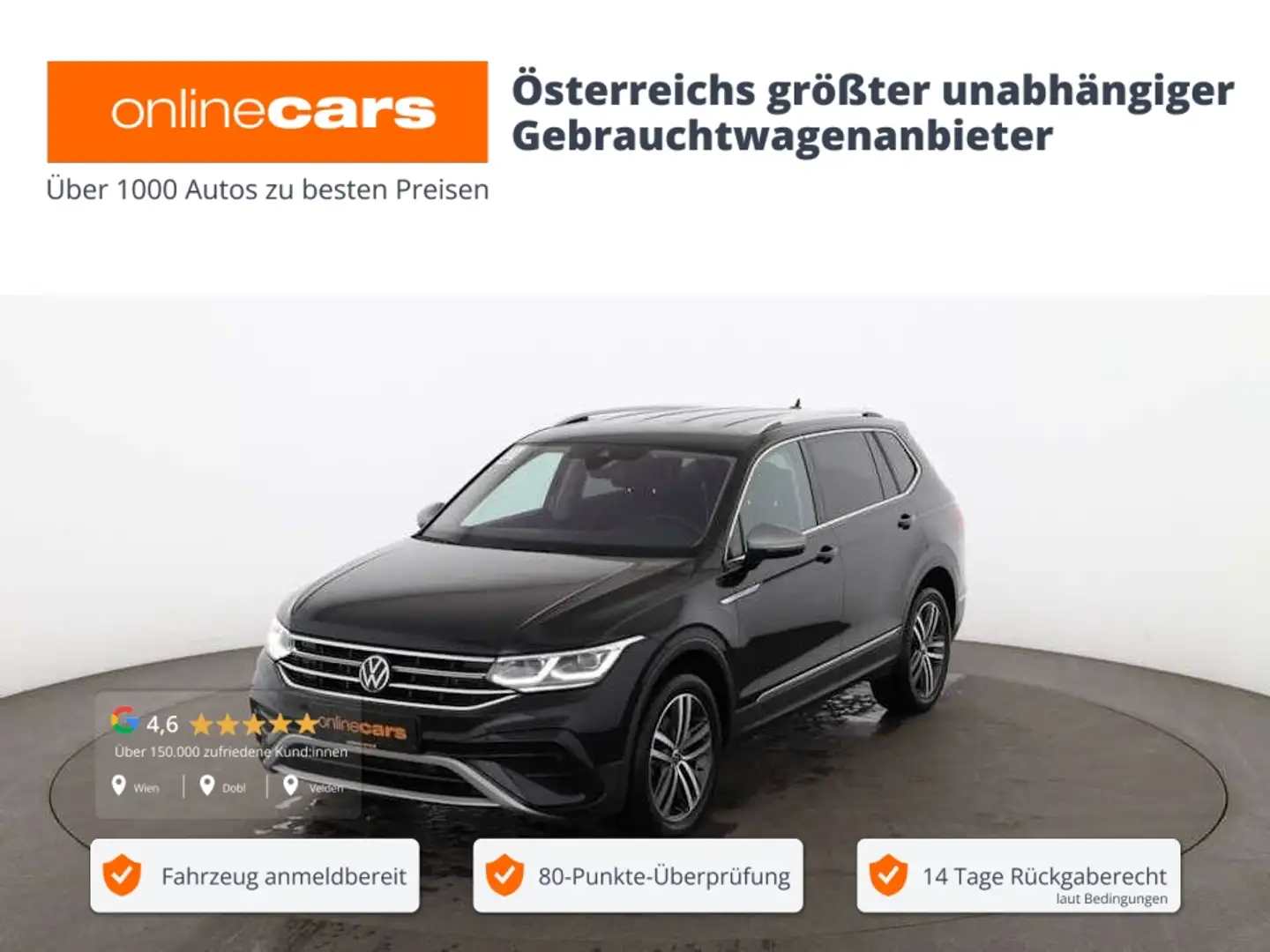 Volkswagen Tiguan Allspace 2.0 TDI 4x4 Elegance Aut MATRIX Schwarz - 1