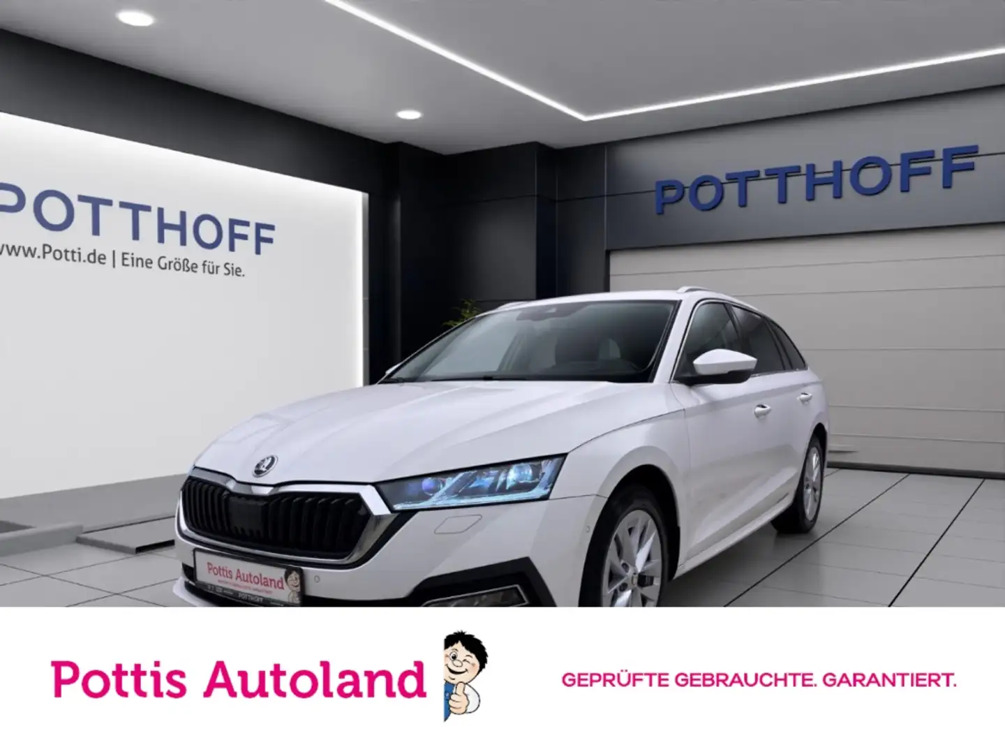 Skoda Octavia Combi 2.0 TDI DSG STYLE NAVI AHK PDC ACC Weiß - 1