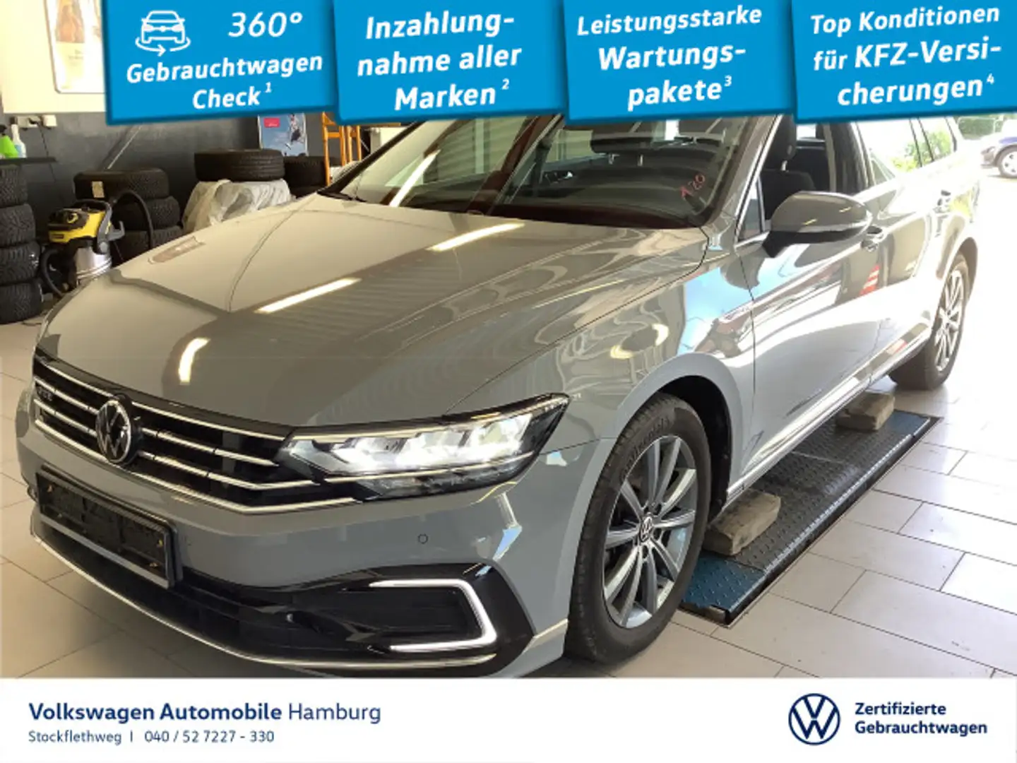 Volkswagen Passat Variant 1.4 TSI Hybrid GTE DSG Nav Kamera Gris - 1