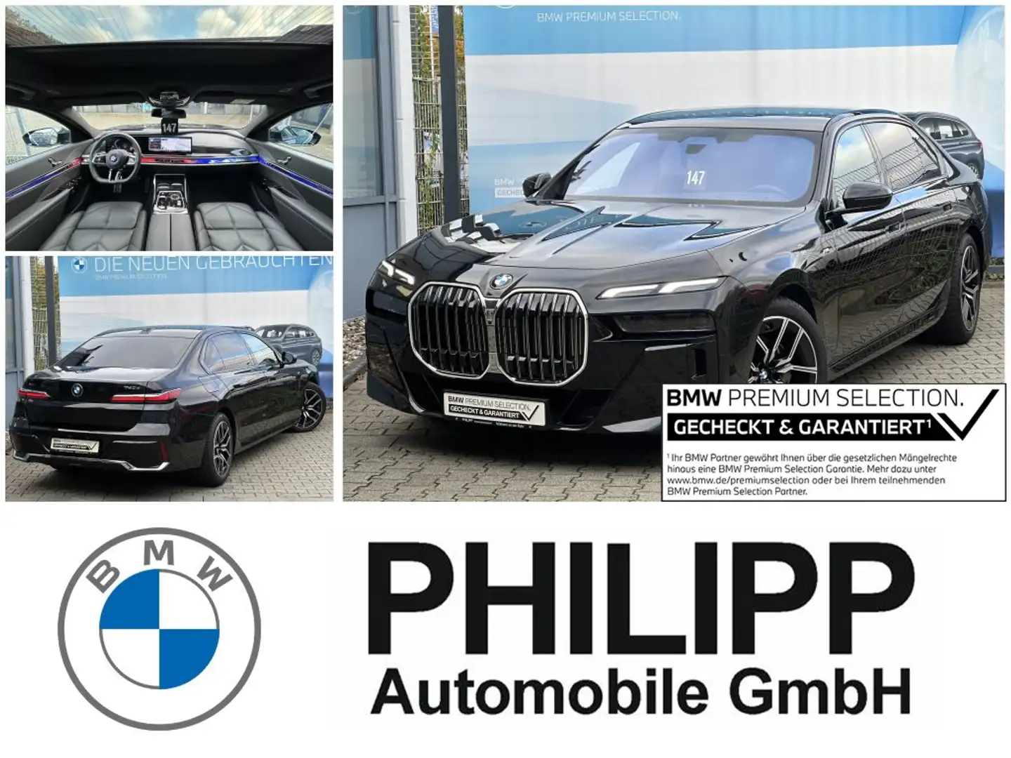BMW 740 d xDrive M Sport Autobahnass. PANO-SKY StHzg Fekete - 1