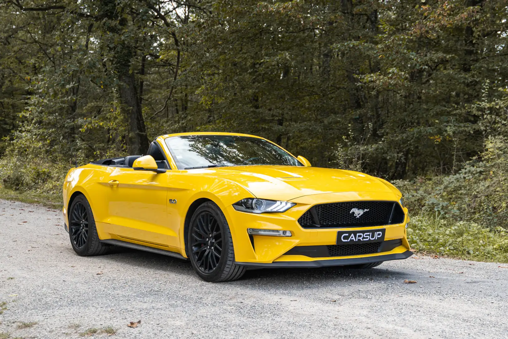 Ford Mustang Cabriolet V8 5.0 450 ch - 12 900km - 2018 - Immat  Jaune - 1