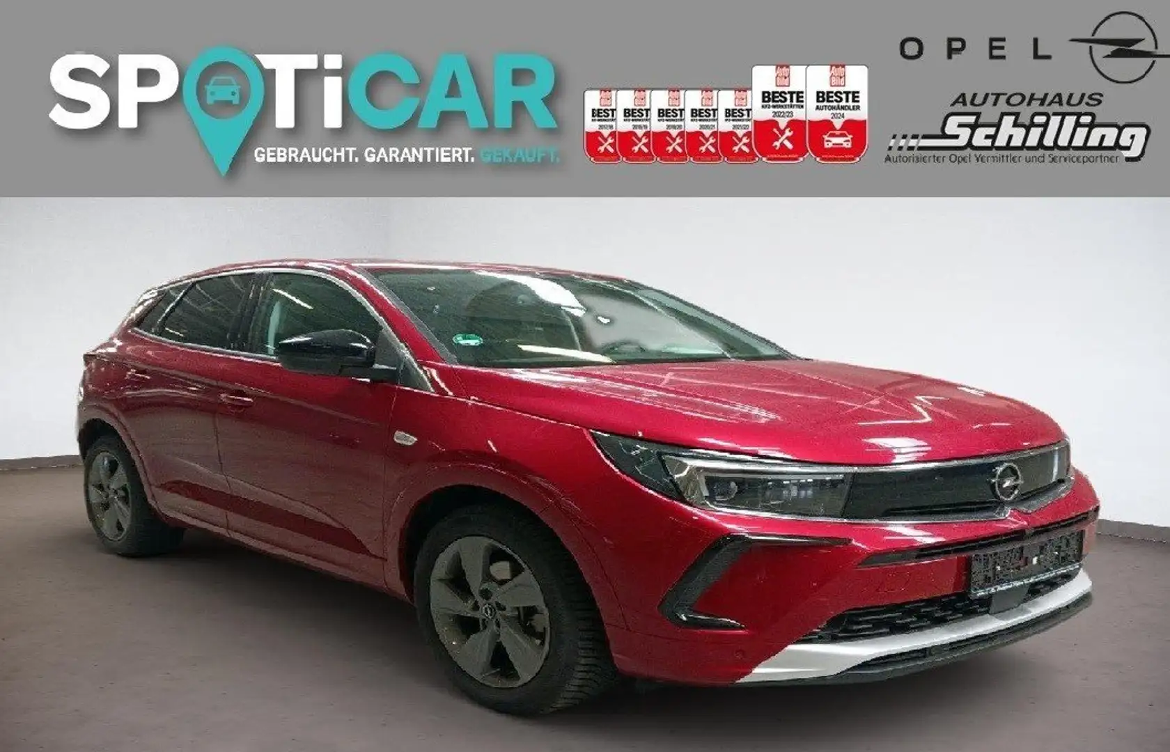 Opel Grandland 1.2 Turbo Elegance Lederausstattung Rouge - 1