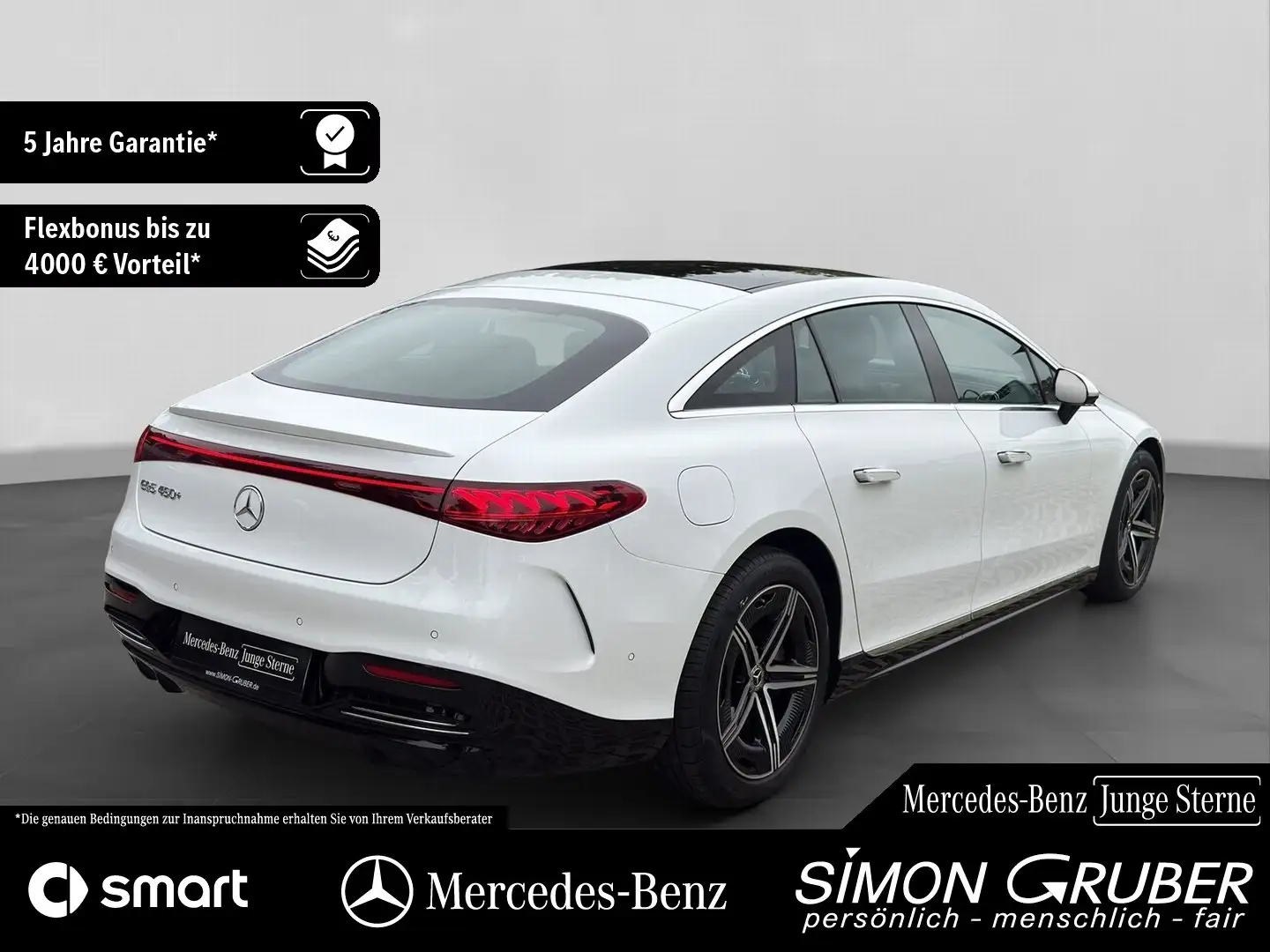 Mercedes-Benz EQS 450+ AMG Line Pano HAL Hyper Mod 2025 Weiß - 2