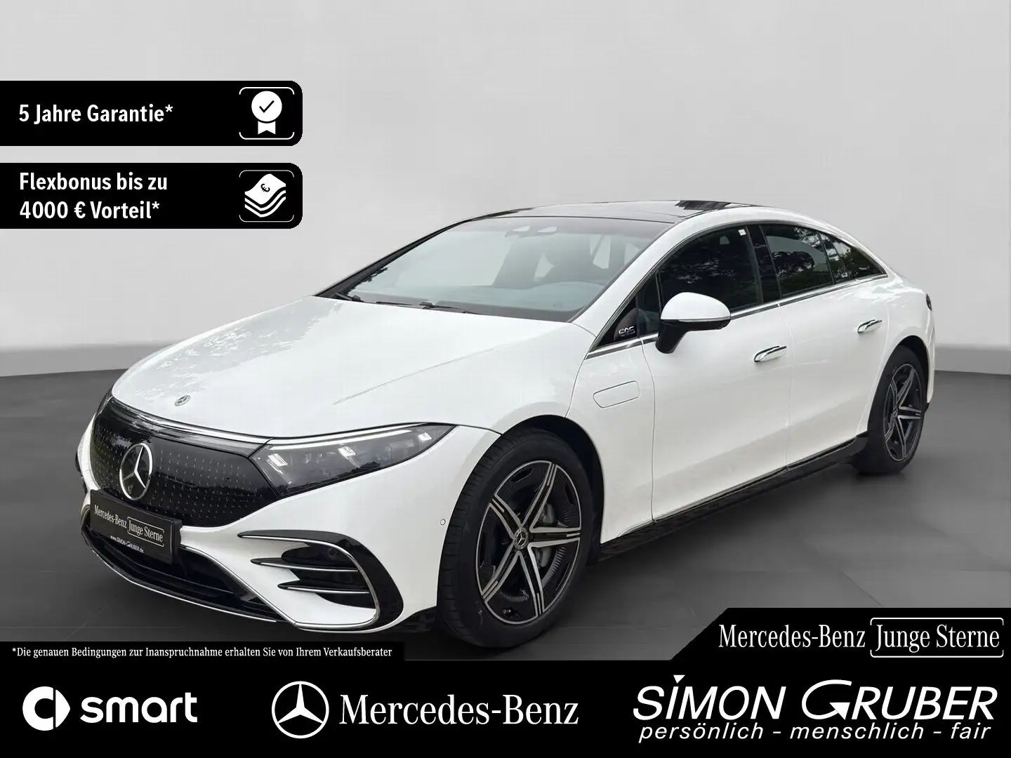 Mercedes-Benz EQS 450+ AMG Line Pano HAL Hyper Mod 2025 Weiß - 1