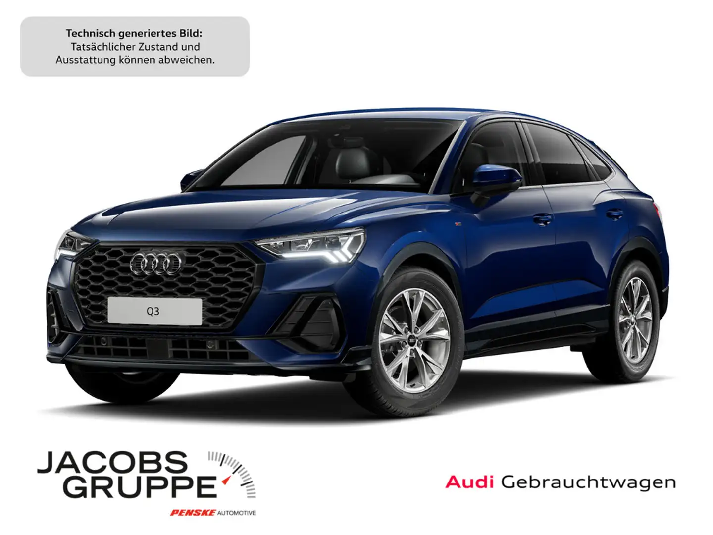 Audi Q3 Sportback 35 TDI S line AHK/Optik-Paket schwarz/MMI/LED/Rückfahrkam Blau - 1