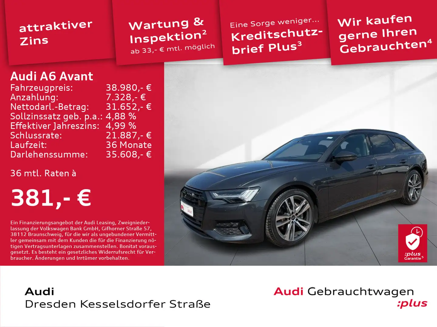 Audi A6 50 TDI Q. sport Kamera LED Navi Gris - 1
