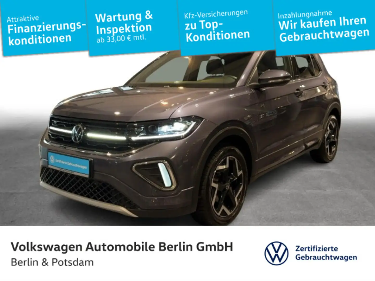 Volkswagen T-Cross 1.5TSI DSG R-Line NAVI AHK KAMERA Grau - 1