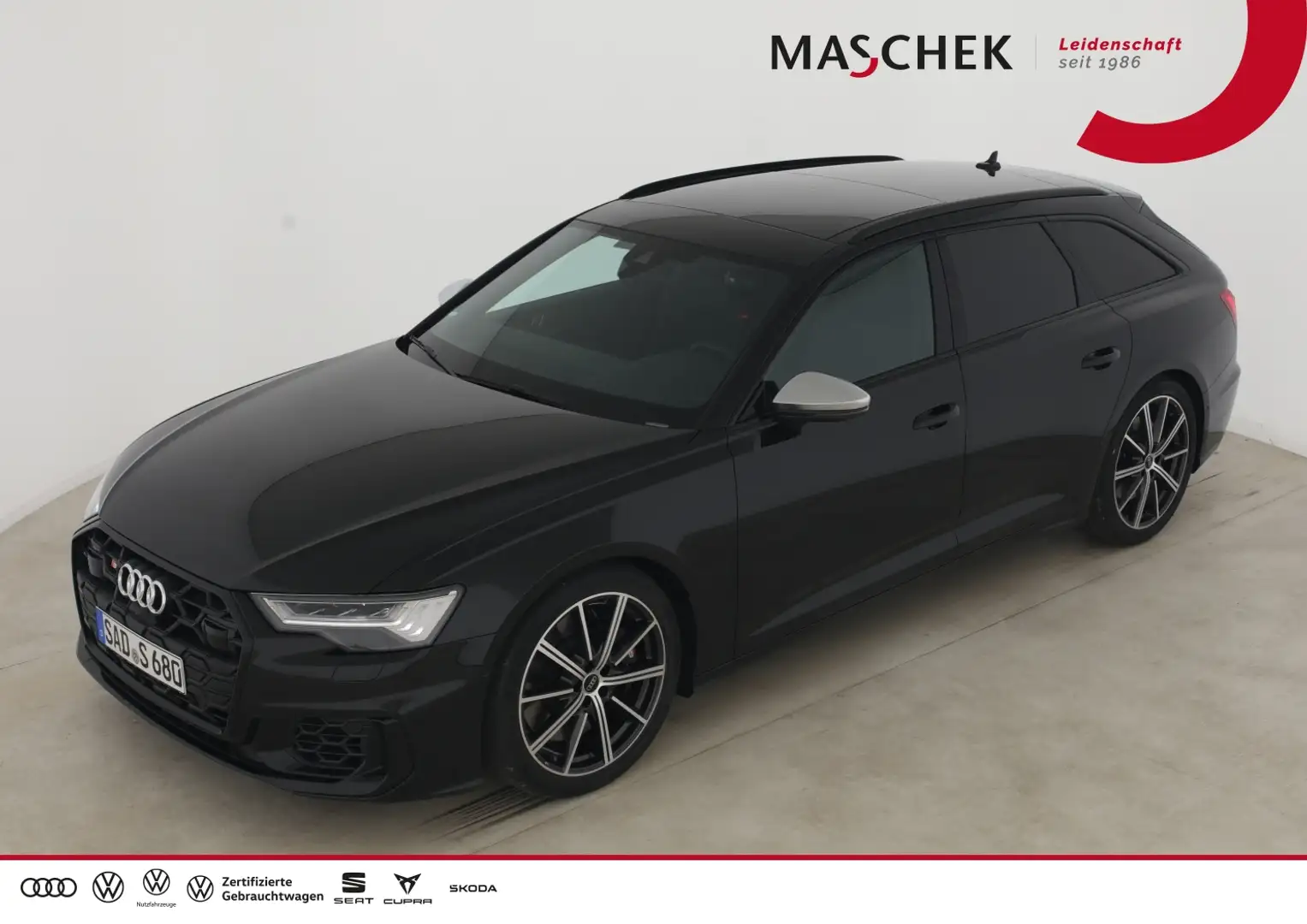 Audi S6 Avant AHK Pano AllrLenk Luft b+O S-Sitz HDmatrix Noir - 1