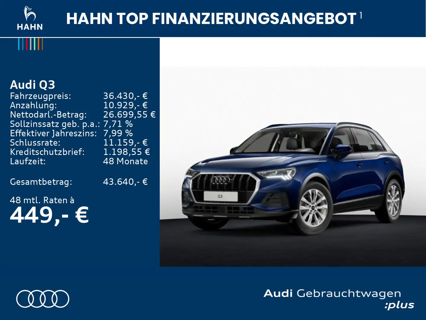Audi Q3 35TDI S-tronic 18" Cam LED Navi SHZ Virtual Blau - 2