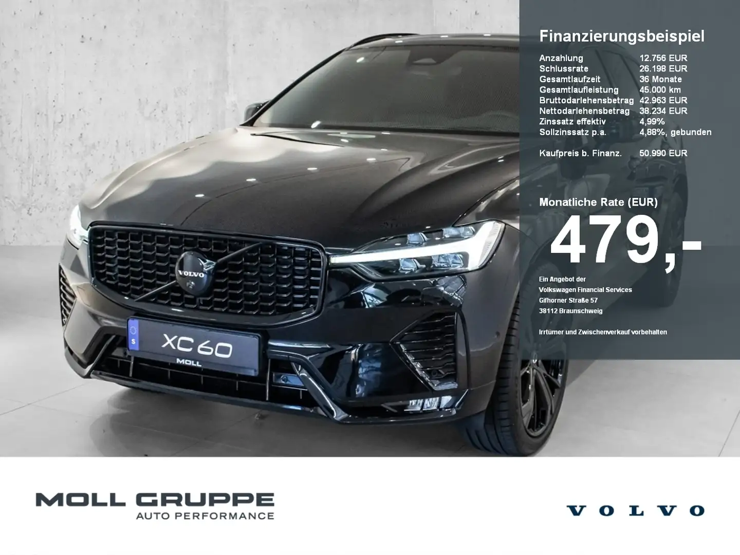 Volvo XC60 B5 (E6d) Ultra Black Edition 360 3xKLIMA LM Schwarz - 1