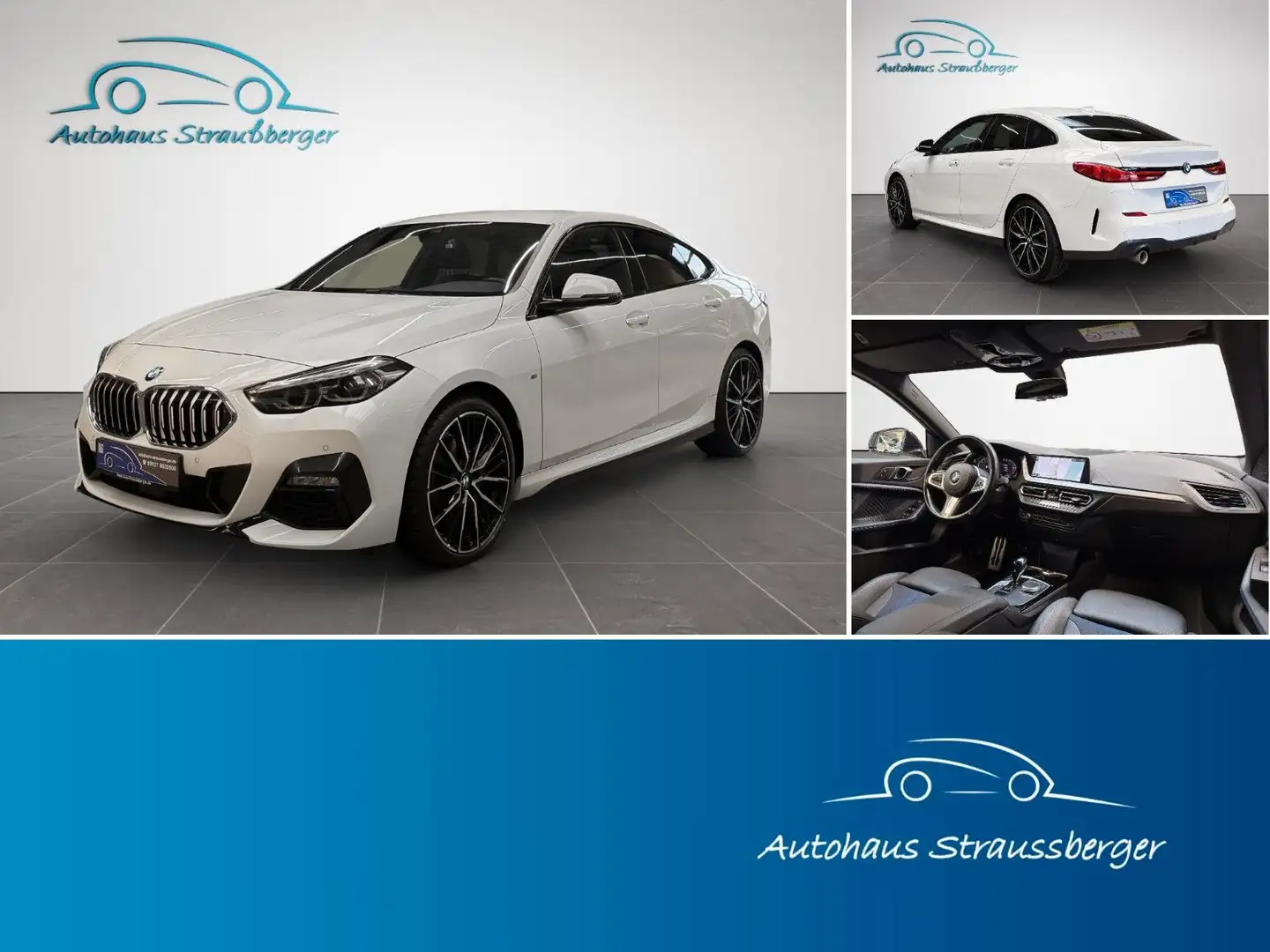 BMW 218i Gran Coupe M Sport SHZ 2ZK AHK HiFi DAB Blanc - 1