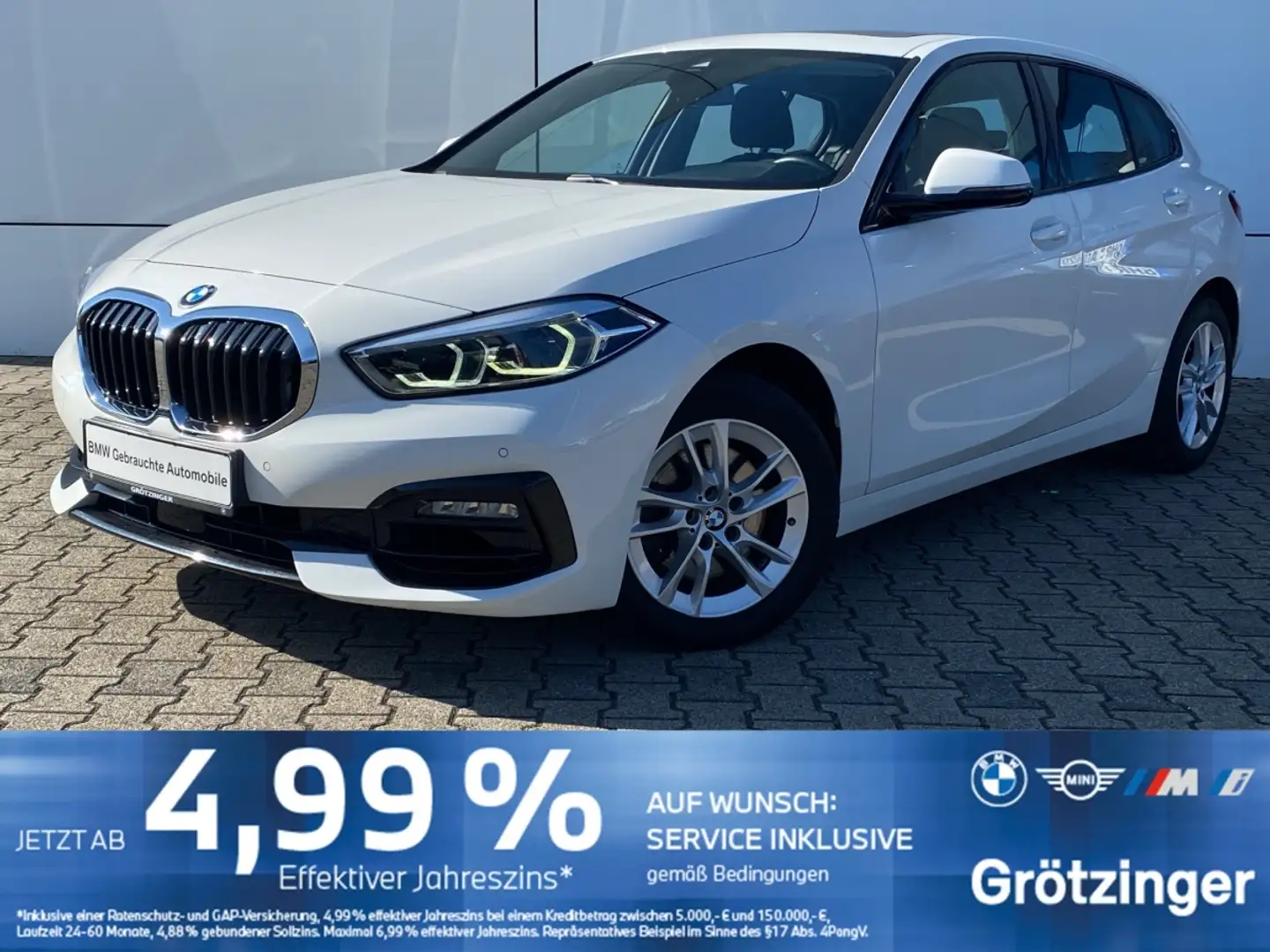BMW 118 i Sport Line Pano+AHK+LED+PDC+AUT+ Weiß - 1