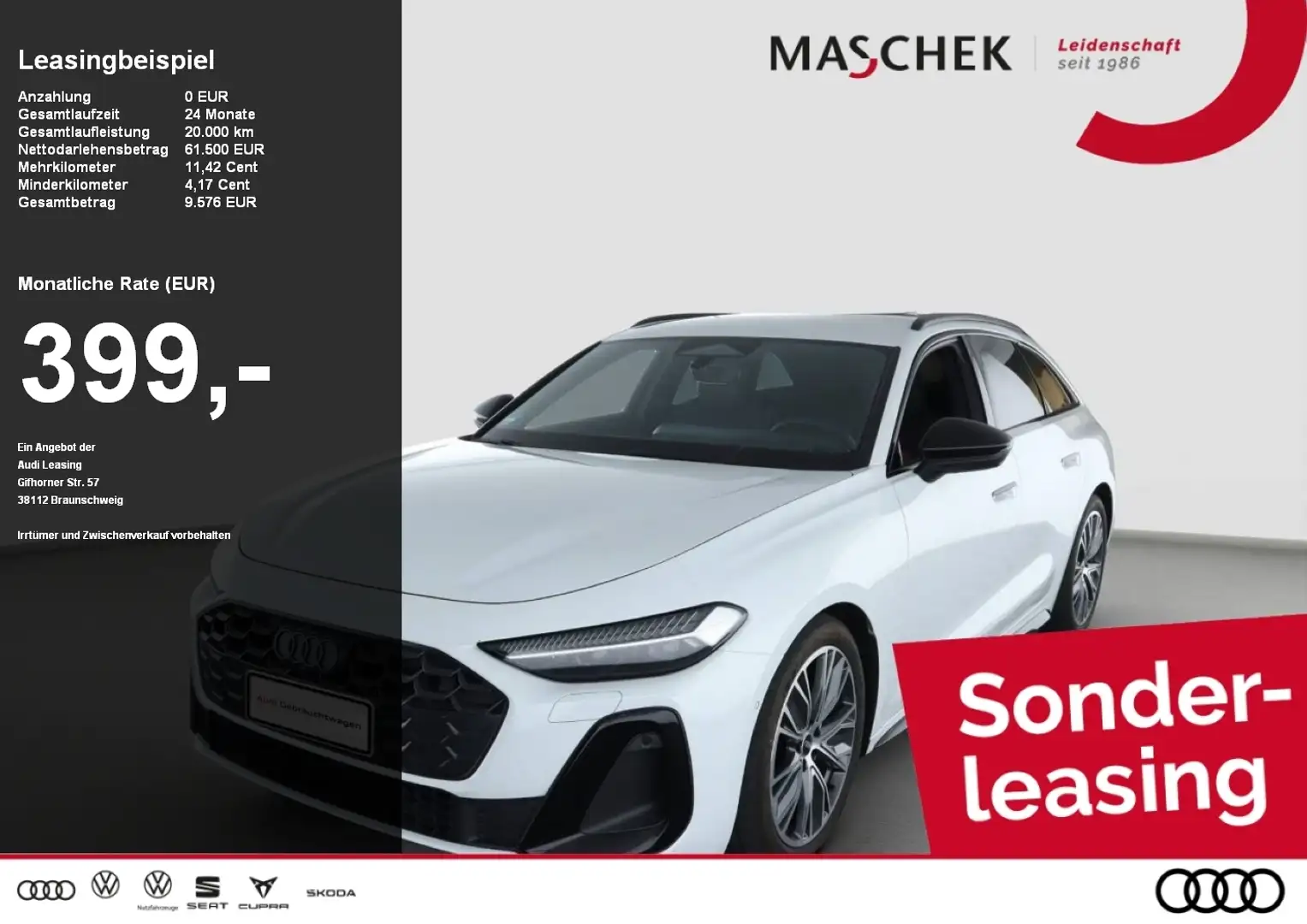 Audi A5 Avant S line TDI quat HUD Leder Matrix B&O BF-Disp Weiß - 1