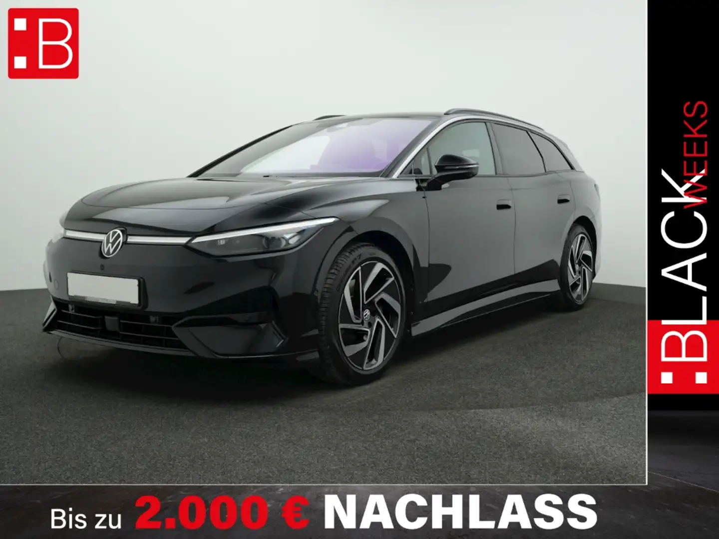 Volkswagen ID.7 Tourer Pro ab mtl. 452 EUR 5-J-GAR AHK HuD 360° Schwarz - 1