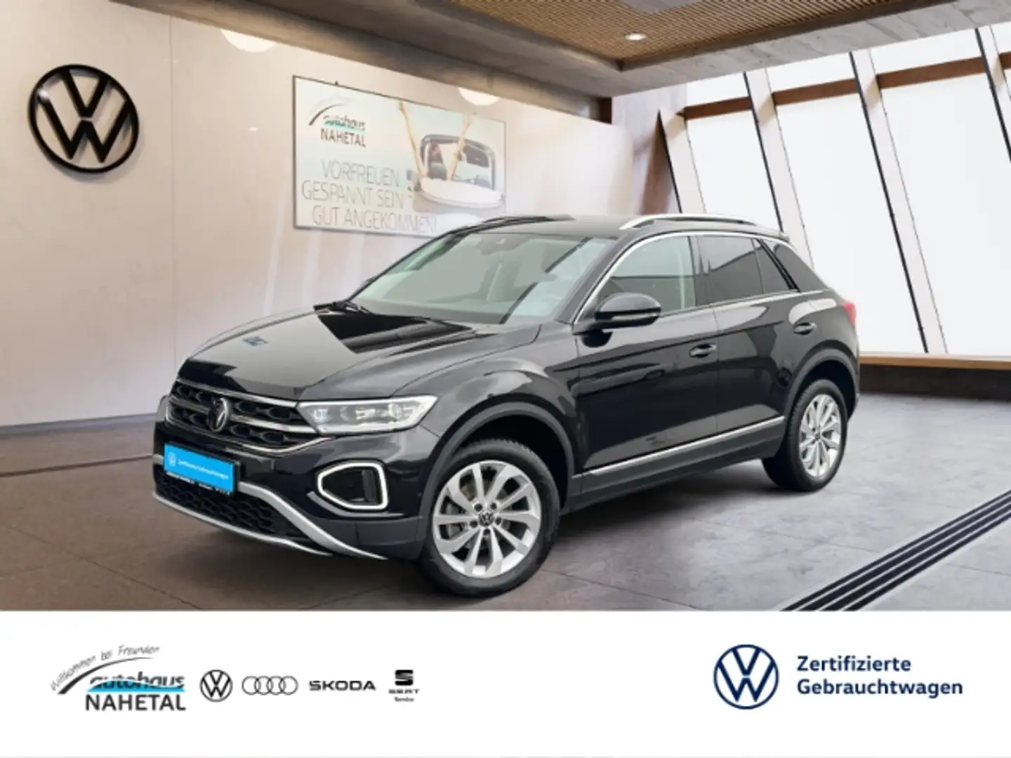 Volkswagen T-Roc 1.5TSI DSG Style LED+ NAVI AHK 17'' KLIMA  ACC ERG Schwarz - 1